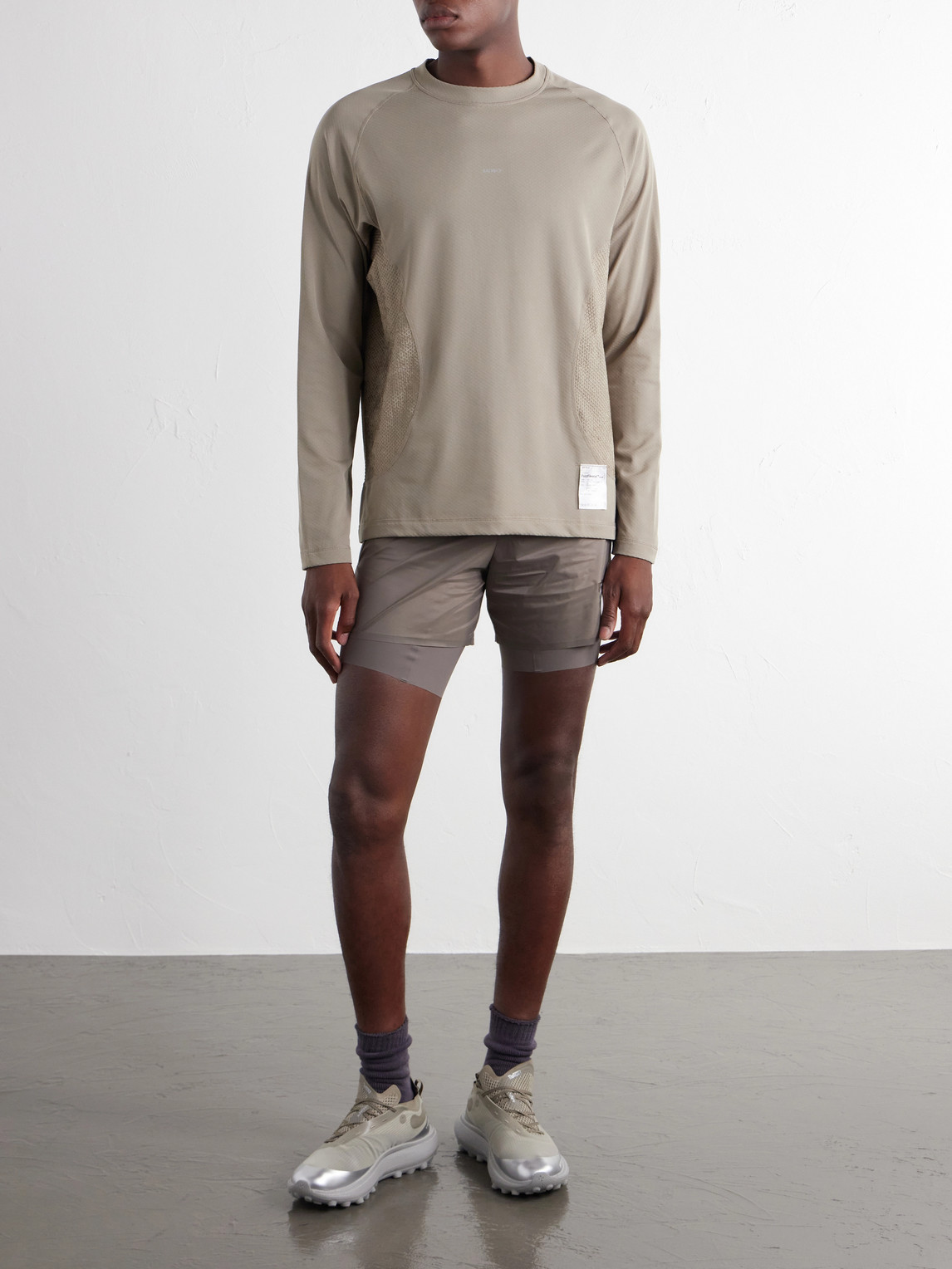 Logo-Appliquéd Ghostfleece™ Octa® Running Top