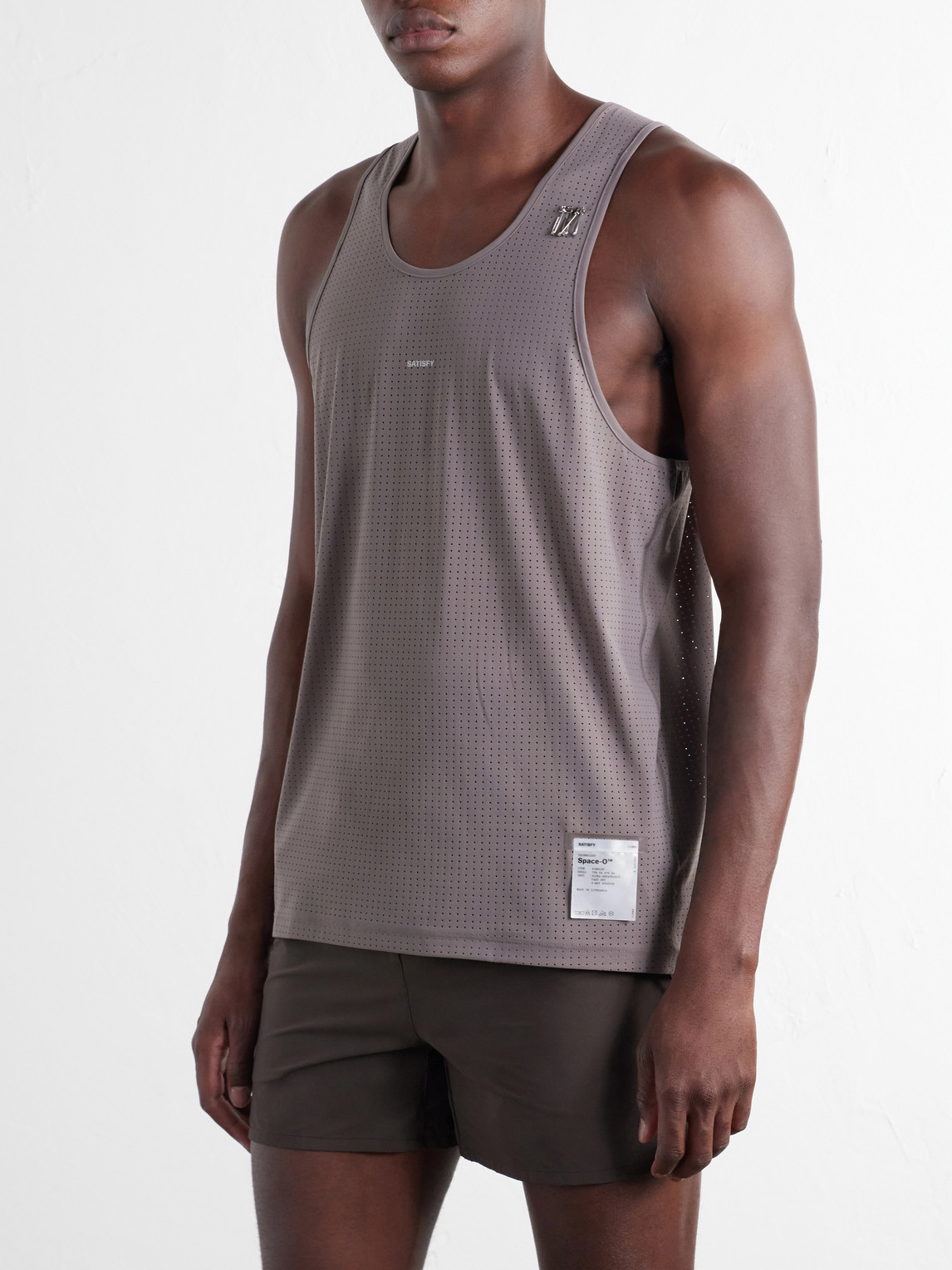 Logo-Appliquéd Space-O™ Mesh Tank Top