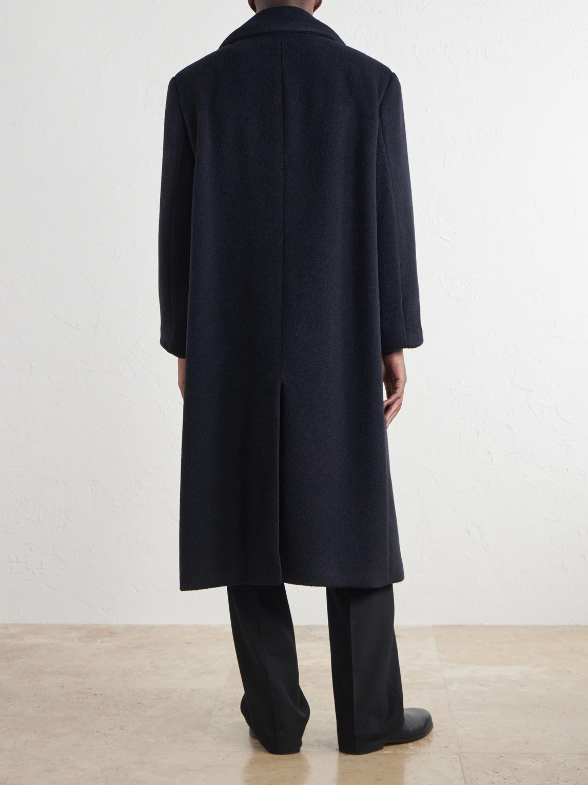 Double-Breasted Wool And Lama-Blend Coat
