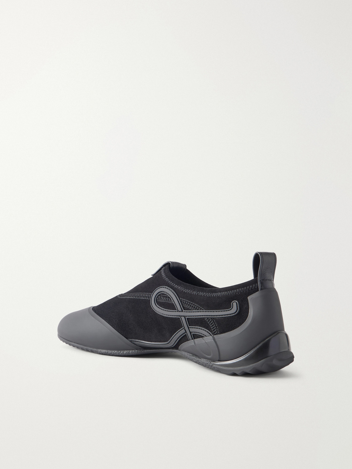 Grip Aqua Rubber-Trimmed Stretch Sneakers