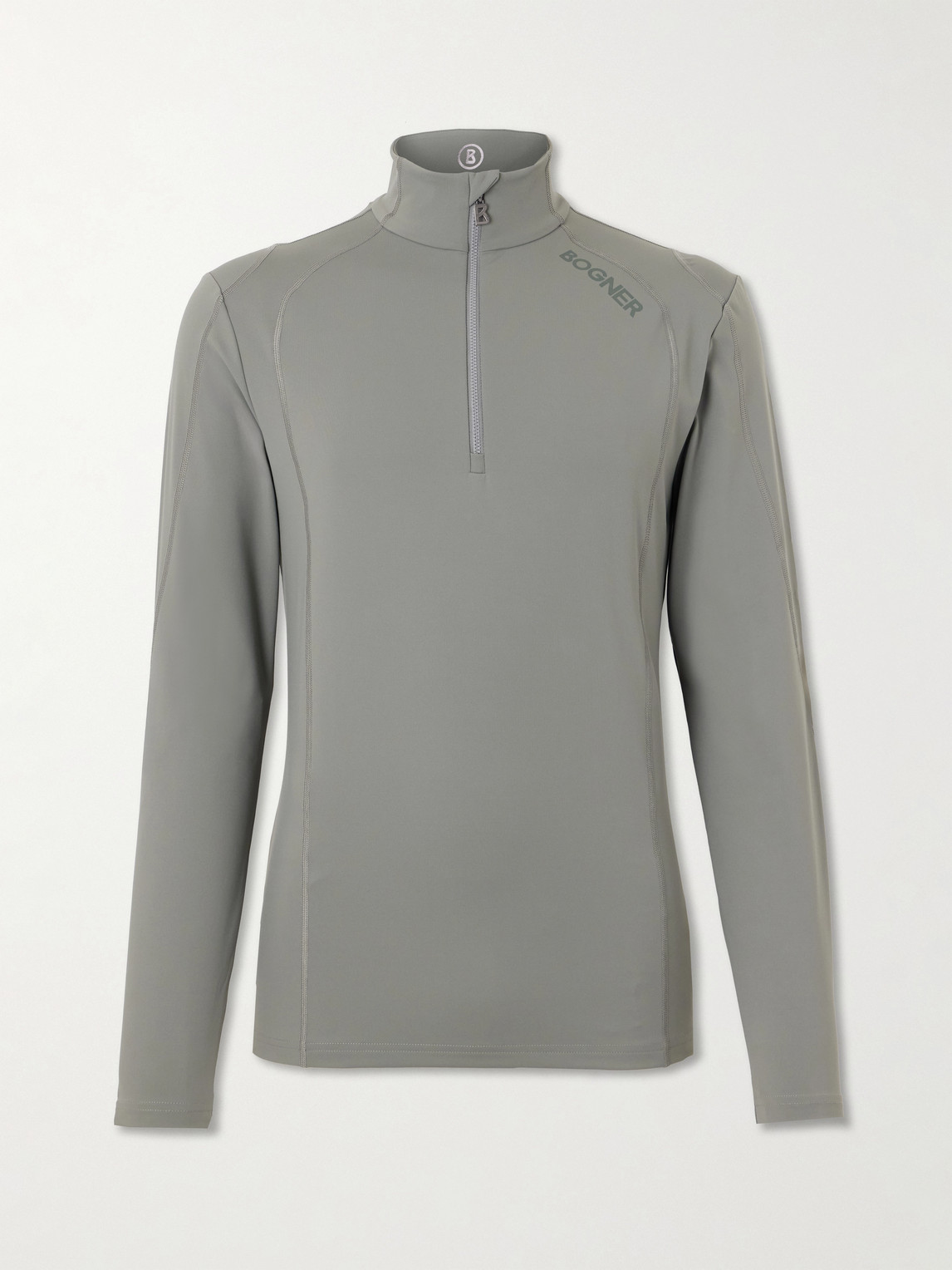 Bogner Harry Stretch-jersey Half-zip Ski Mid-layer In Green