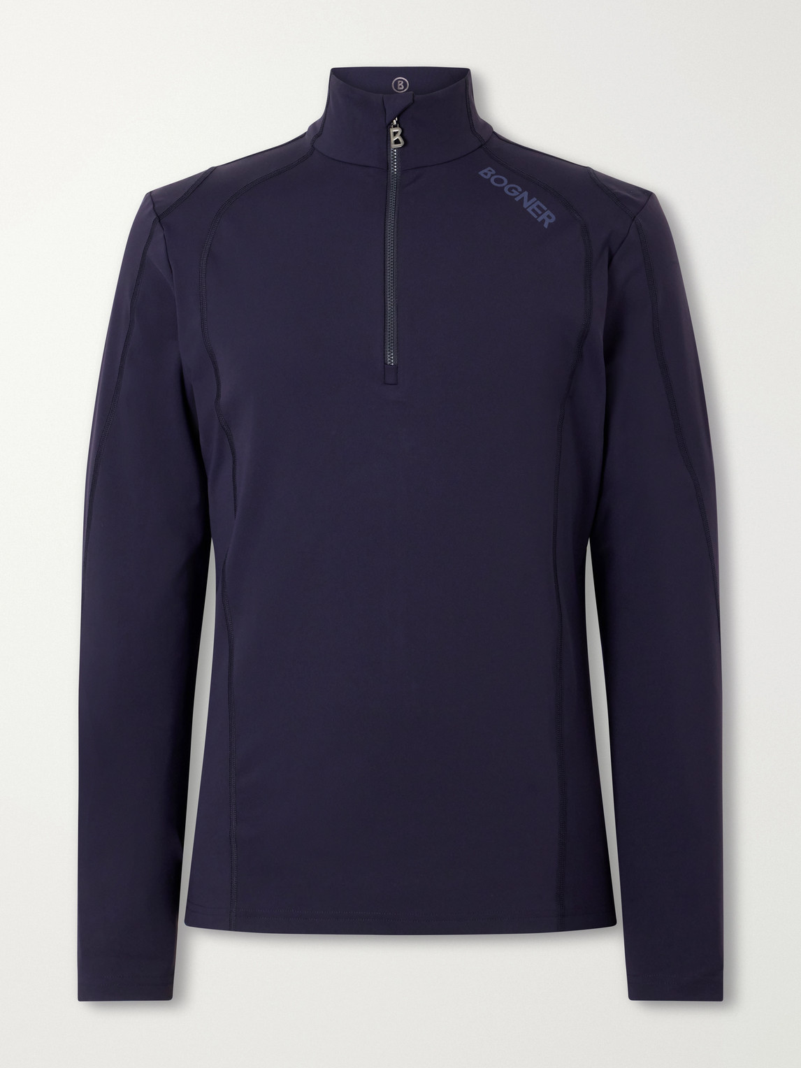 Bogner Harry Stretch-jersey Half-zip Ski Mid-layer In Blue