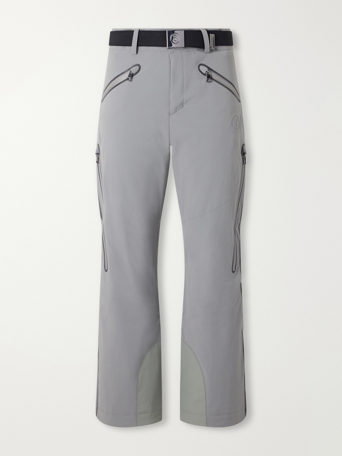 Bogner Tim-t Straight-leg Belted Padded Shell Ski Pants In Gray