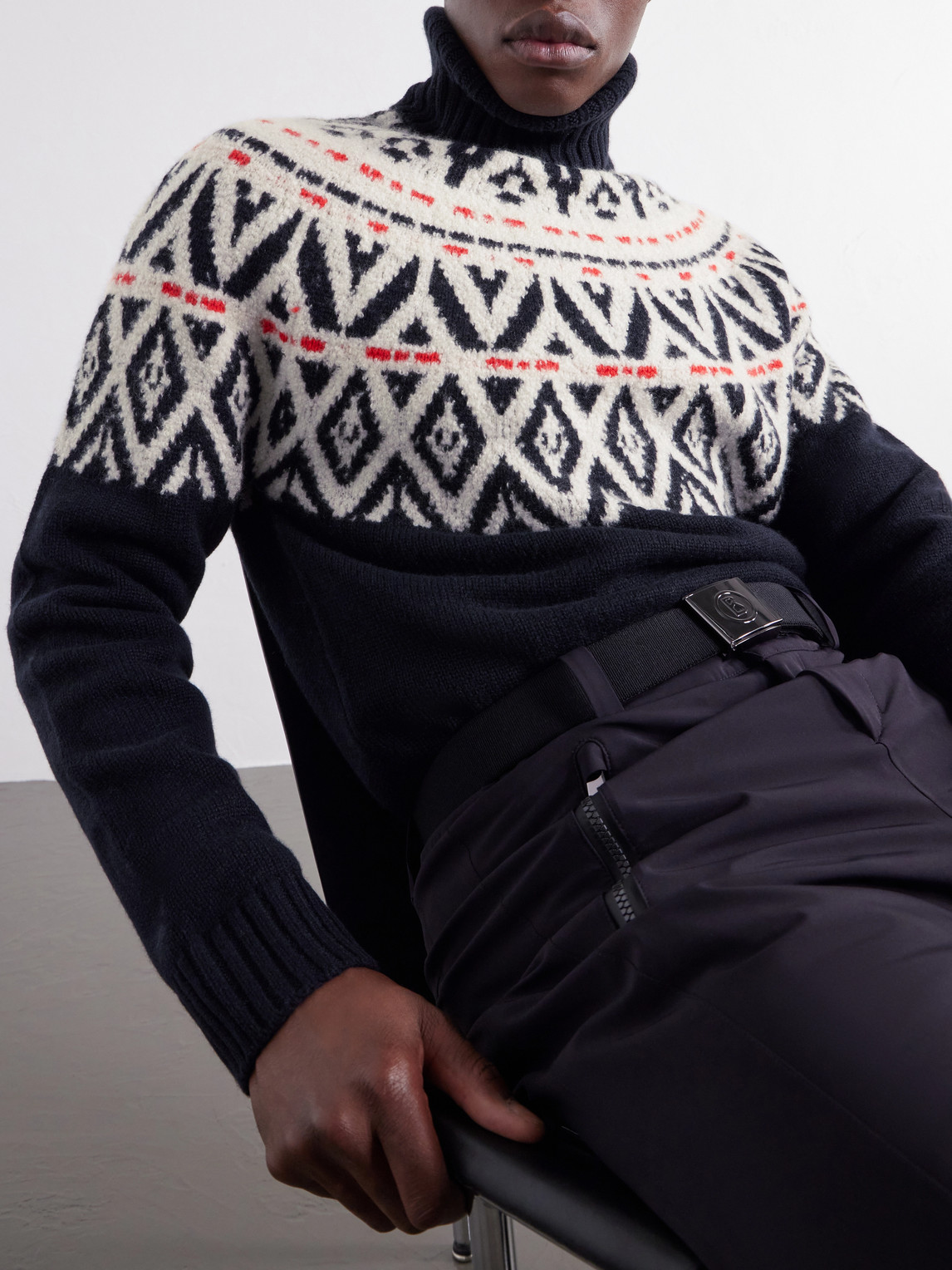 Roxter Fair Isle Jacquard-Knit Cashmere Rollneck Ski Mid-Layer
