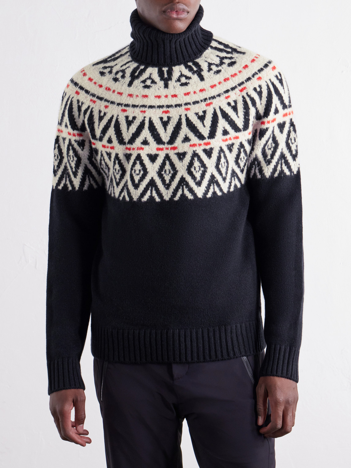 Roxter Fair Isle Jacquard-Knit Cashmere Rollneck Ski Mid-Layer