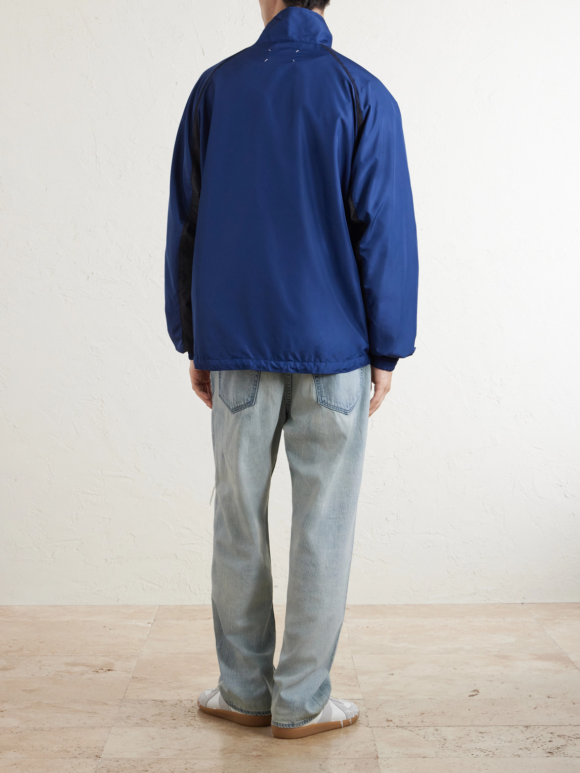 Mesh-Trimmed Shell Jacket