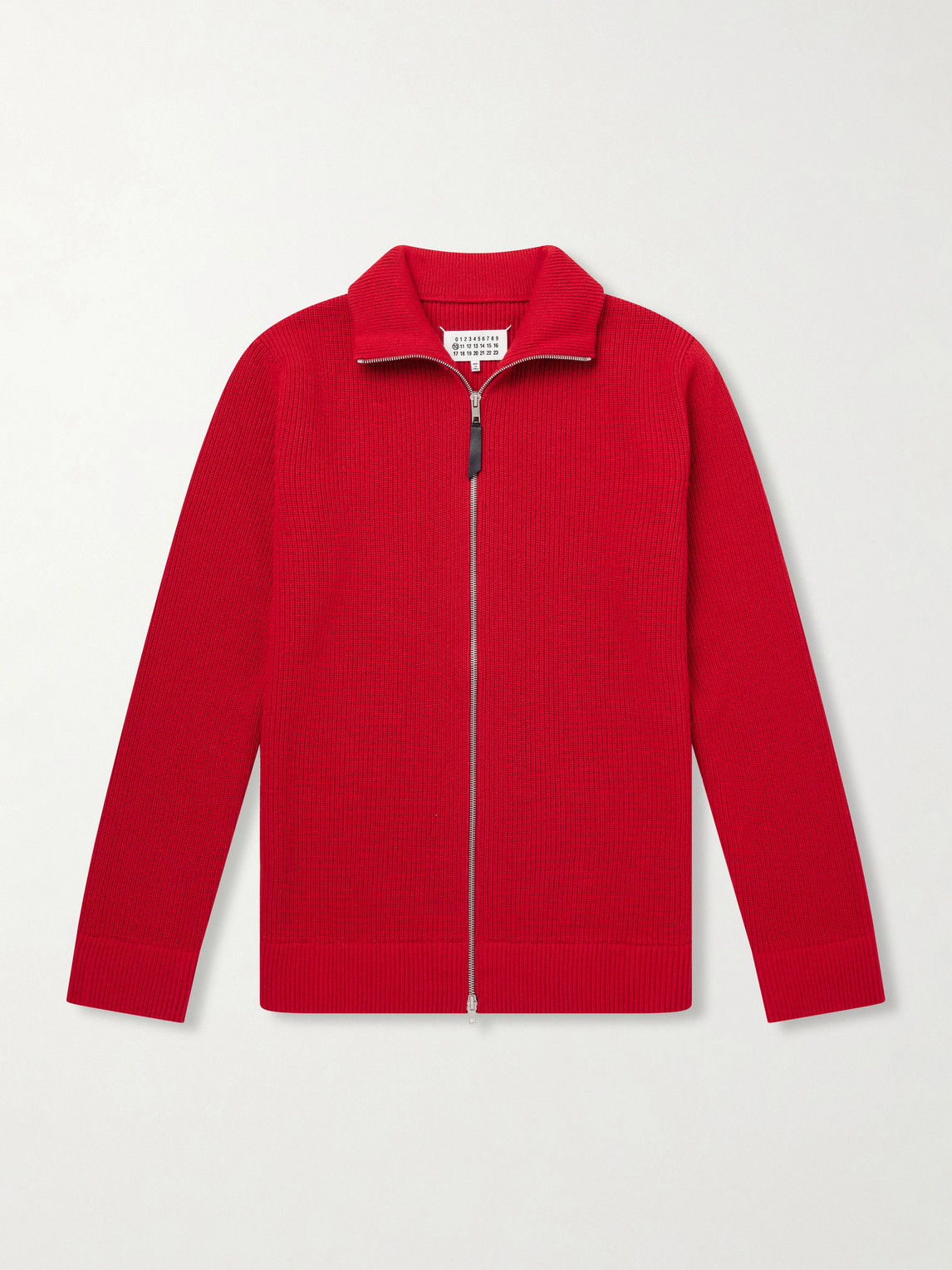 Ribbed Cotton And Wool-Blend Zip-Up Cardigan