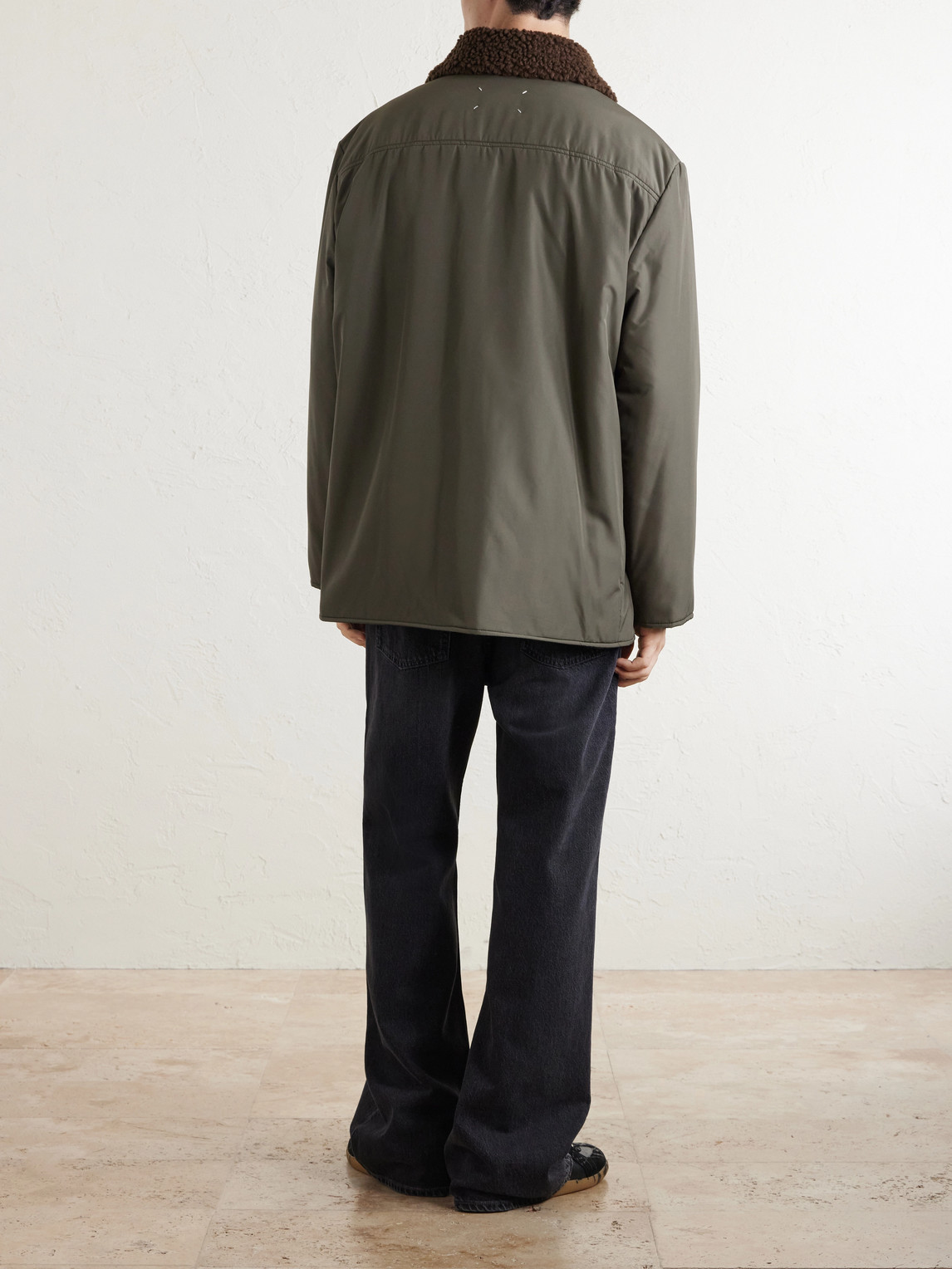 Hunting Plush-Trimmed Shell Jacket