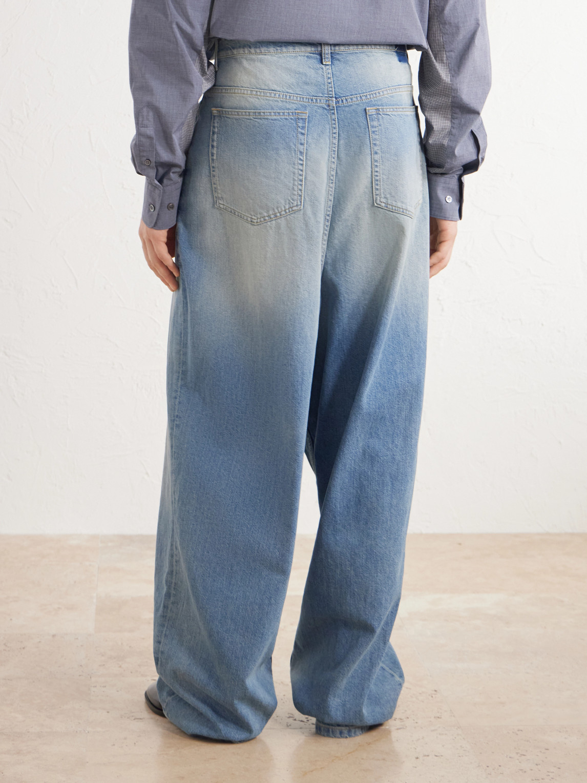 Wrap Wide-Leg Jeans