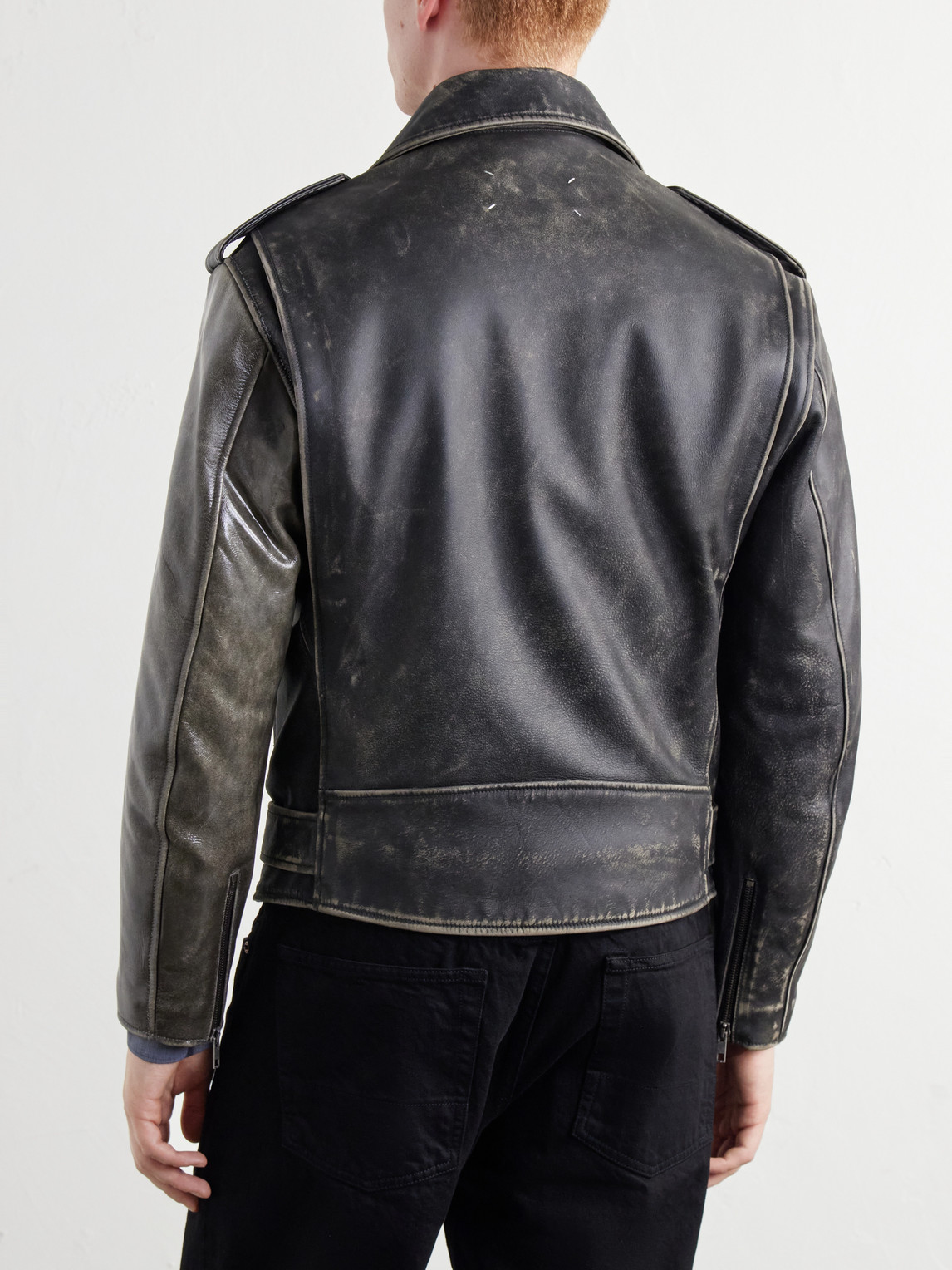 Belted Distressed Leather