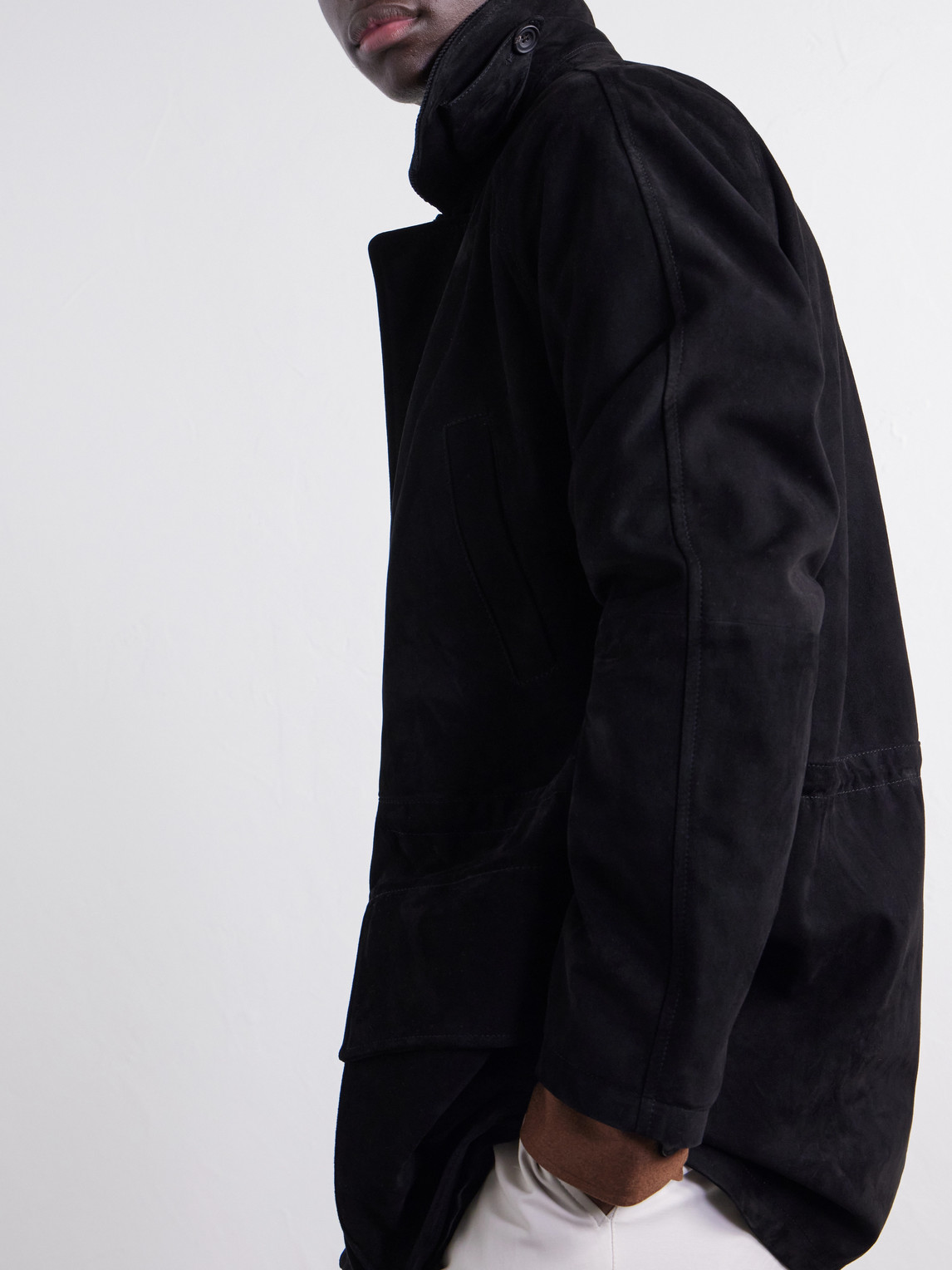 Panelled Corduroy-Trimmed Jacket