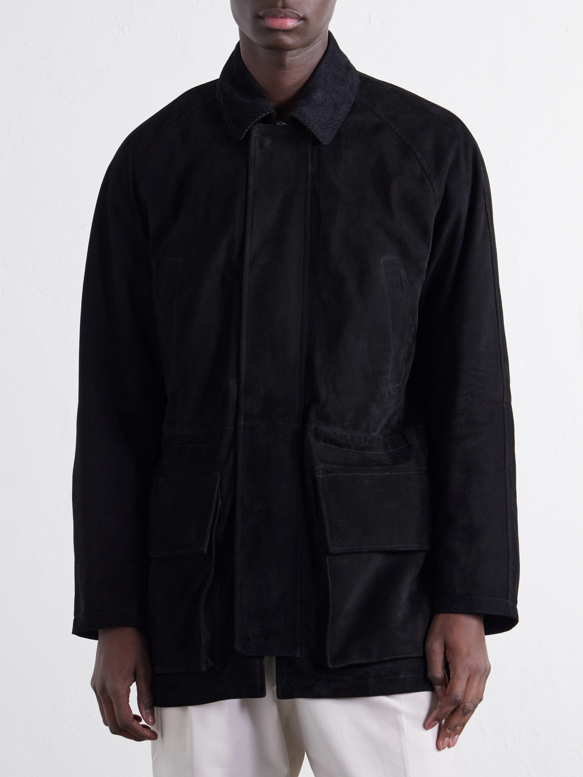 Panelled Corduroy-Trimmed Jacket