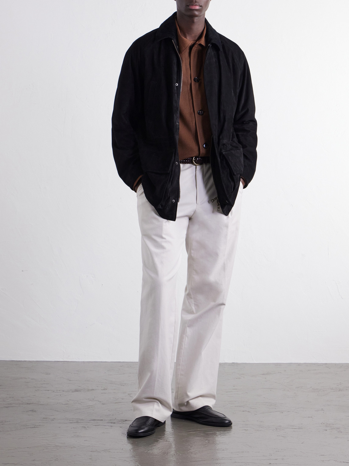 Panelled Corduroy-Trimmed Jacket