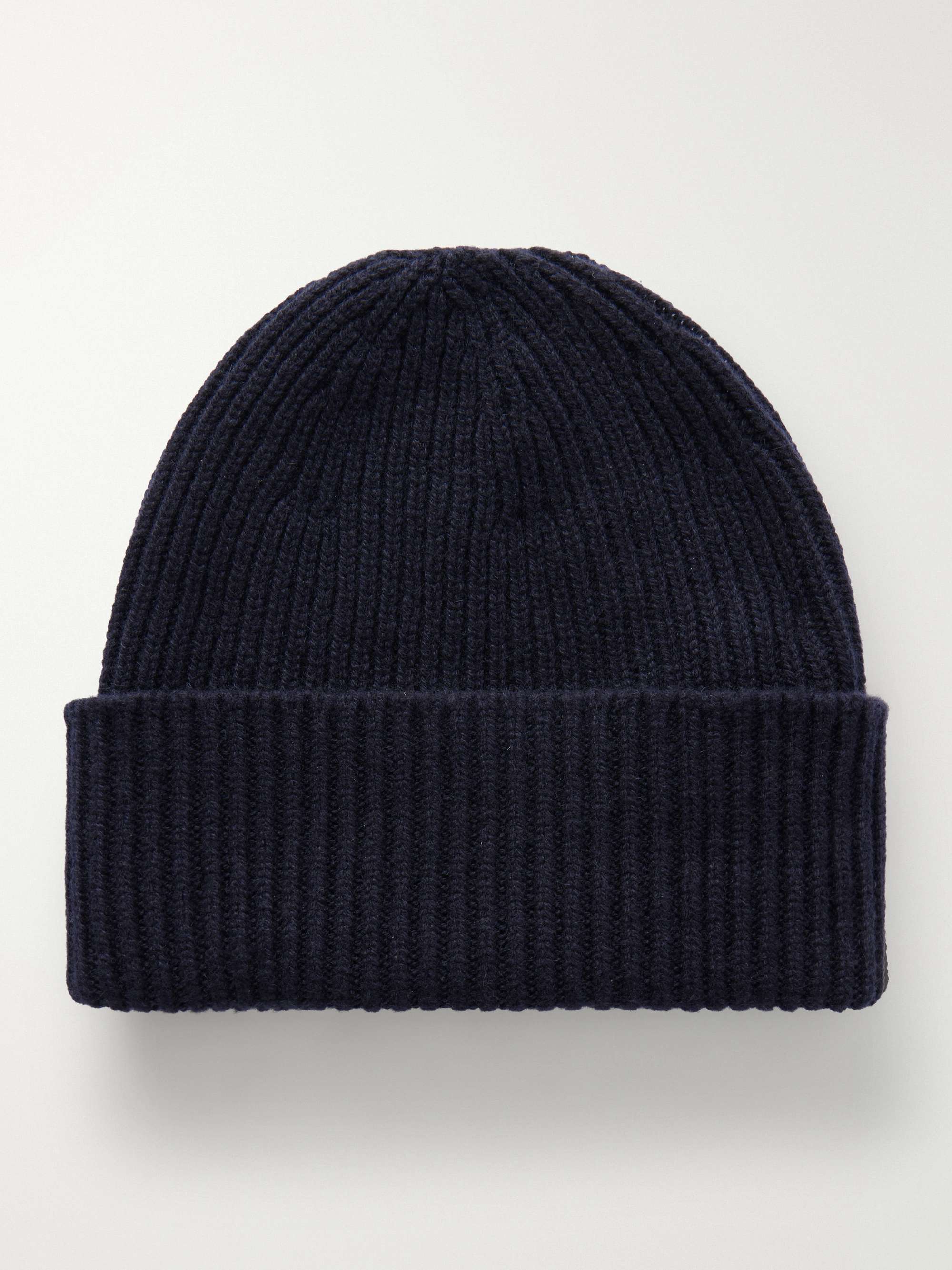 WILLIAM LOCKIE Ribbed Cashmere Hat and Scarf Set