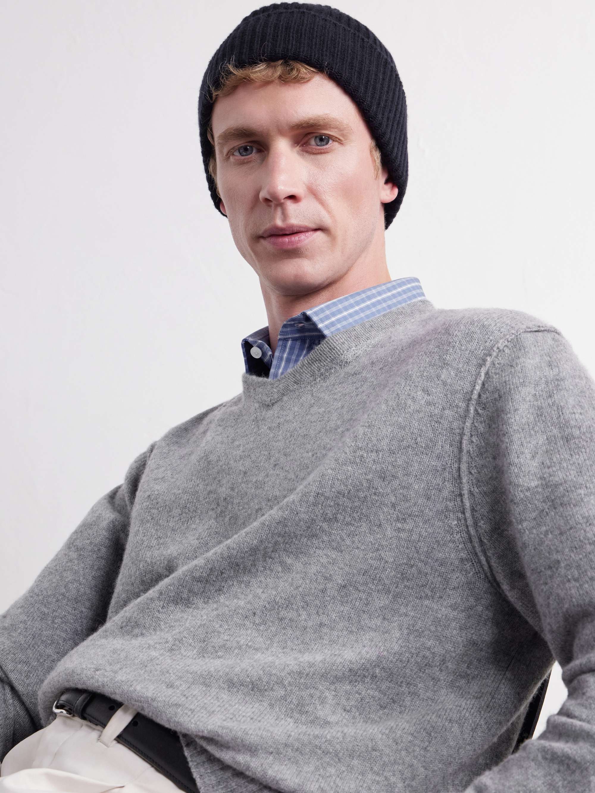 WILLIAM LOCKIE Ribbed Cashmere Hat and Scarf Set
