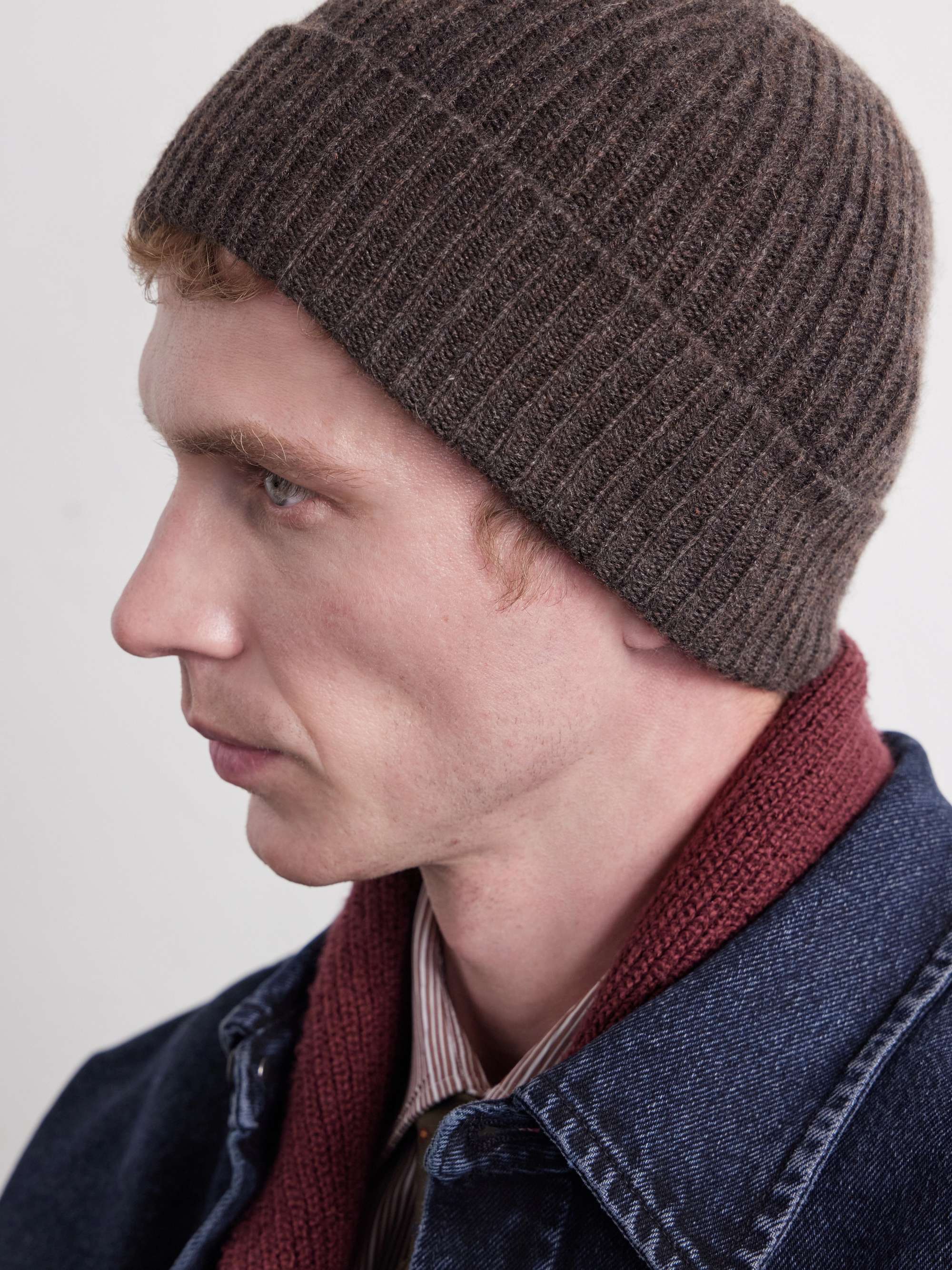 WILLIAM LOCKIE Ribbed Cashmere Hat and Scarf Set
