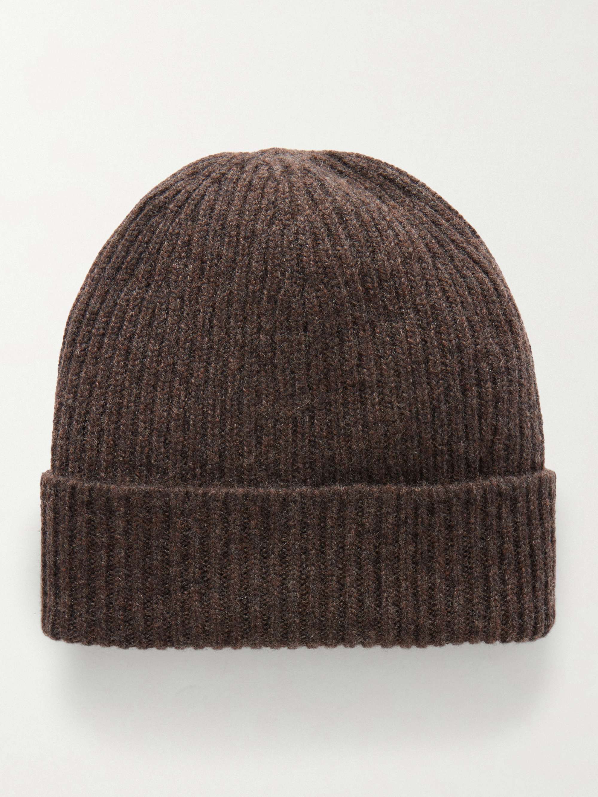 WILLIAM LOCKIE Ribbed Cashmere Hat and Scarf Set