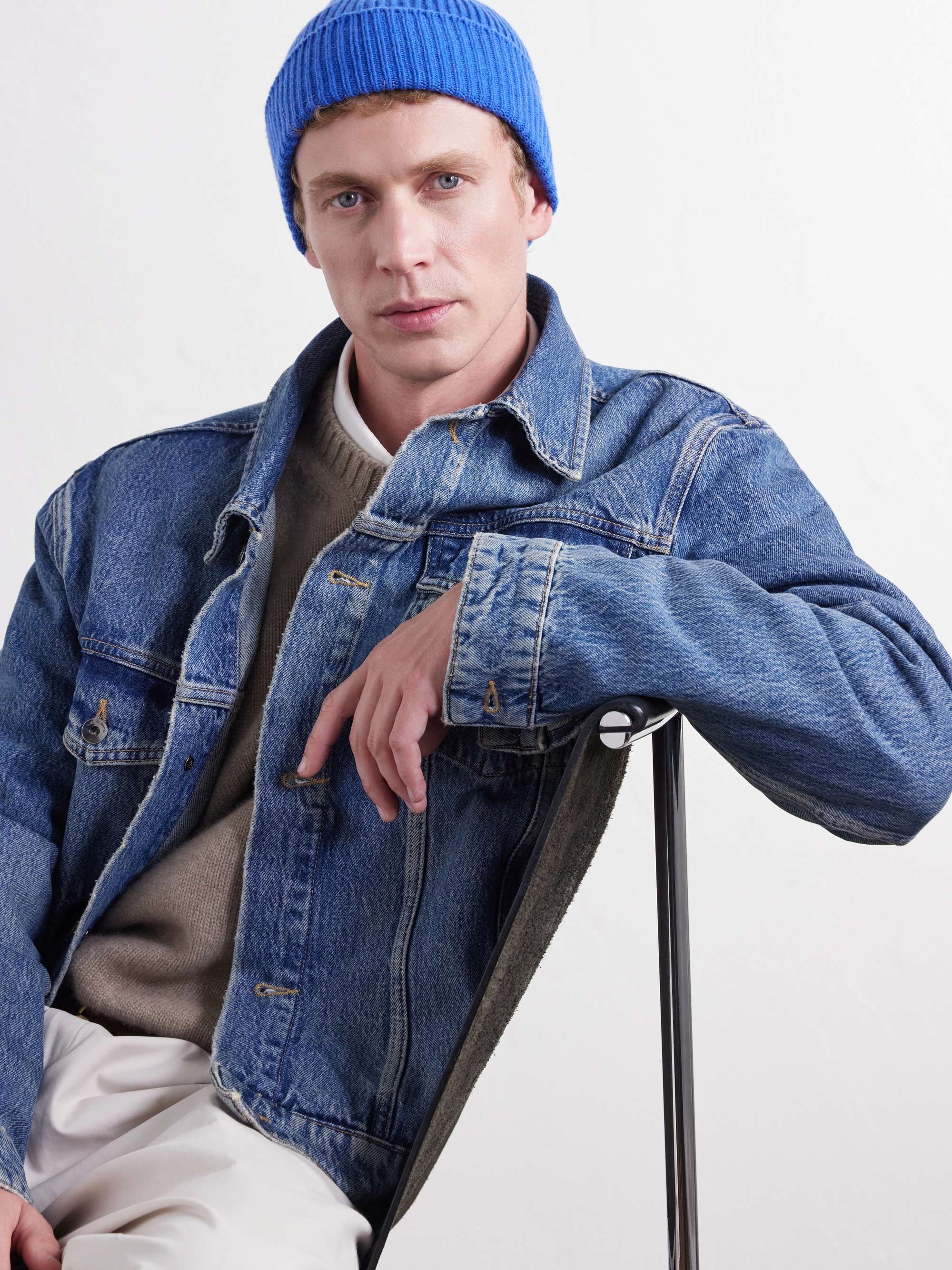 WILLIAM LOCKIE Ribbed Cashmere Hat and Scarf Set