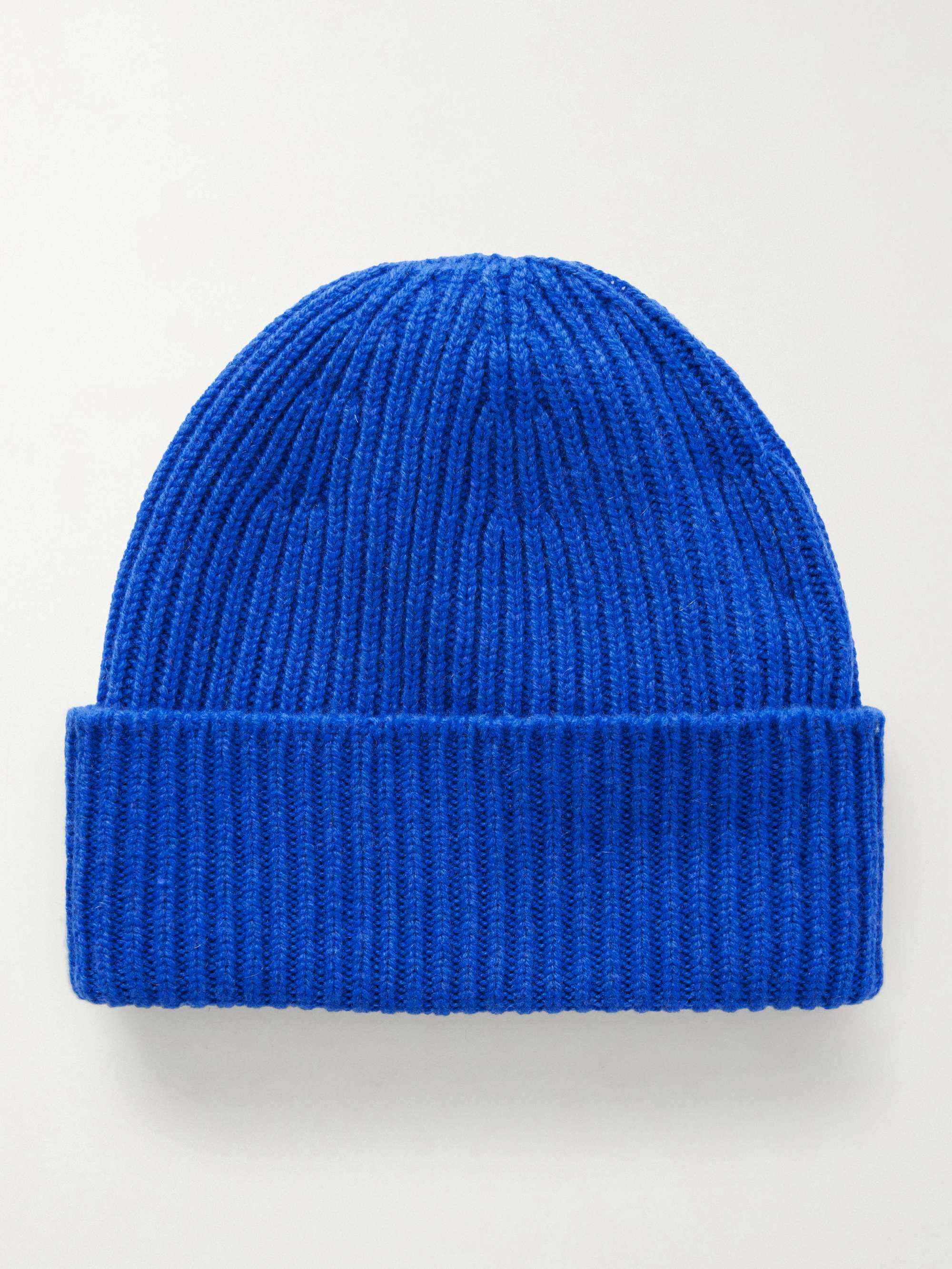 WILLIAM LOCKIE Ribbed Cashmere Hat and Scarf Set