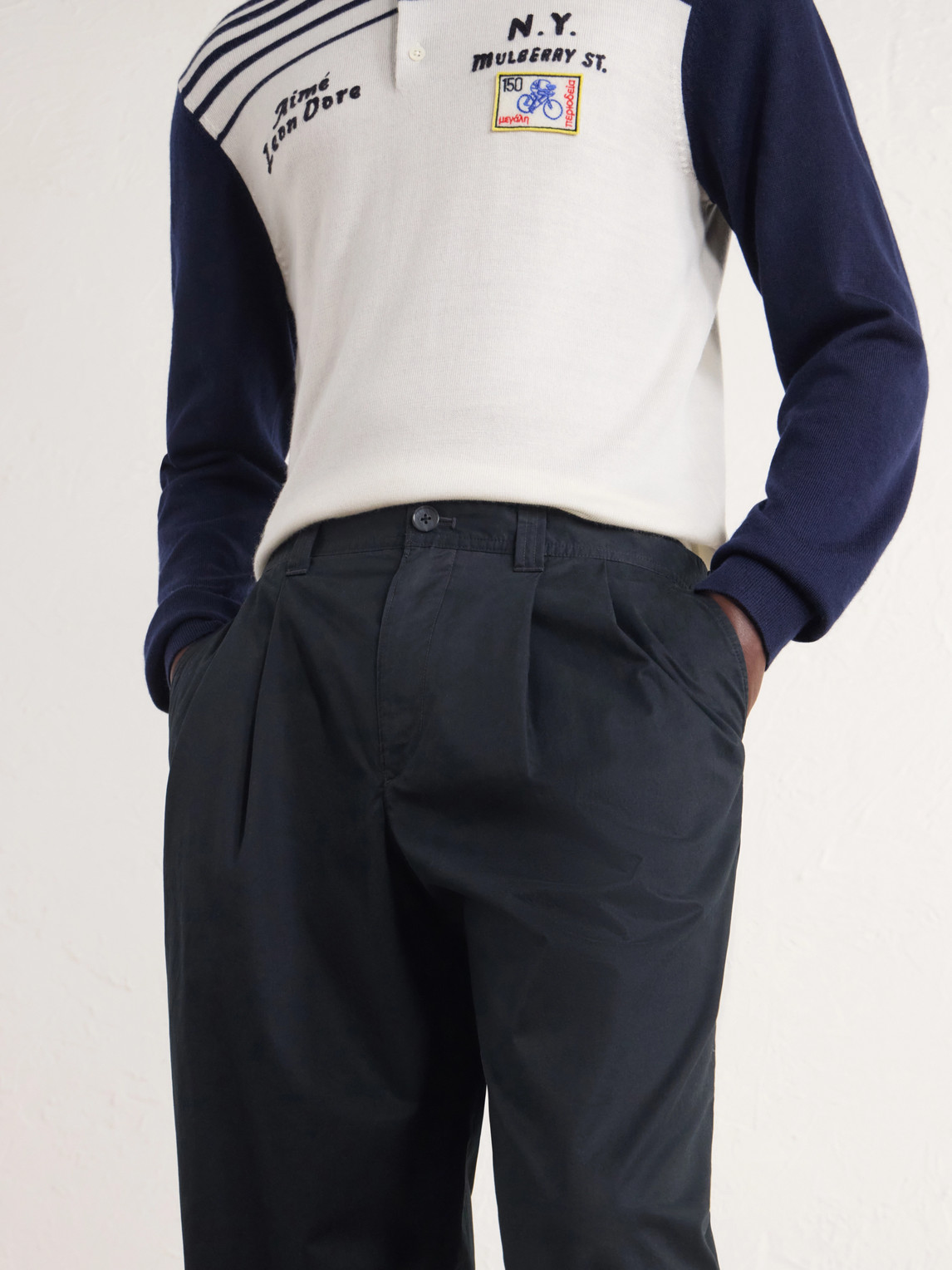 Aimé Leon Dore - Straight-Leg Pleated Cotton Trousers