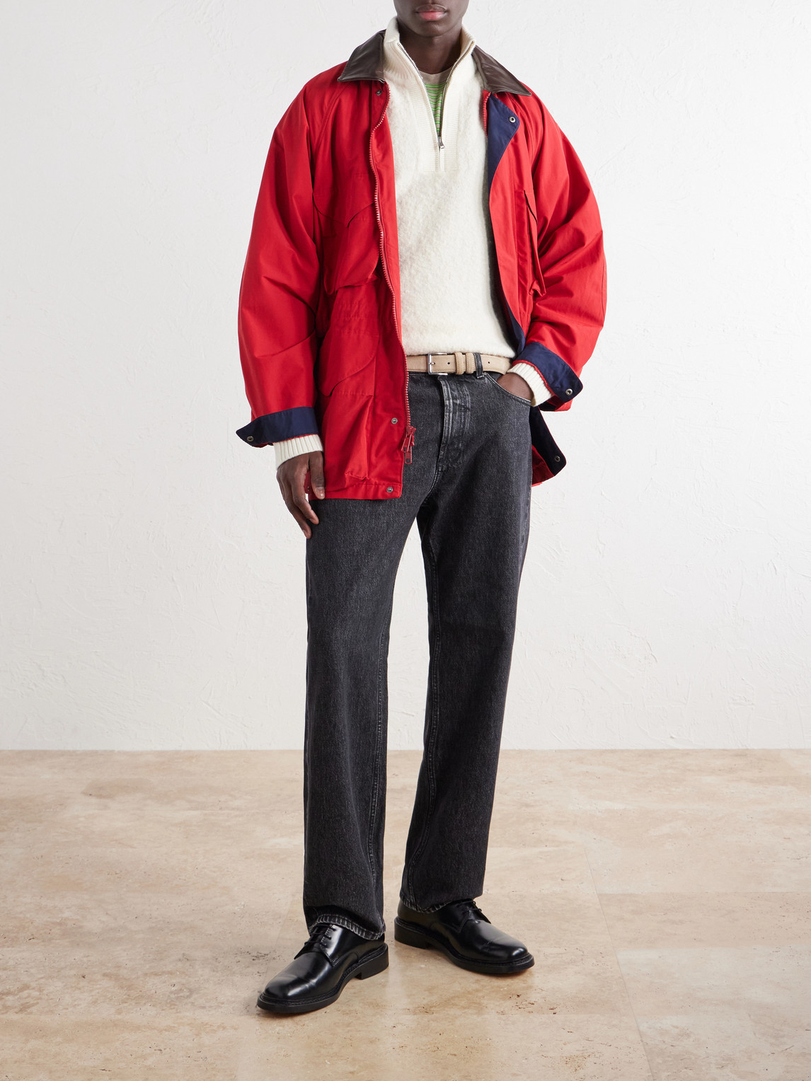 Aimé Leon Dore - Felted Wool-Blend Half-Zip Sweater
