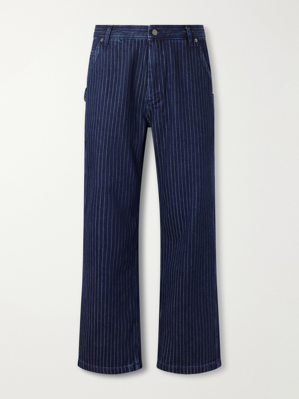 Aimé Leon Dore Painter Straight-leg Striped Jeans In Blue
