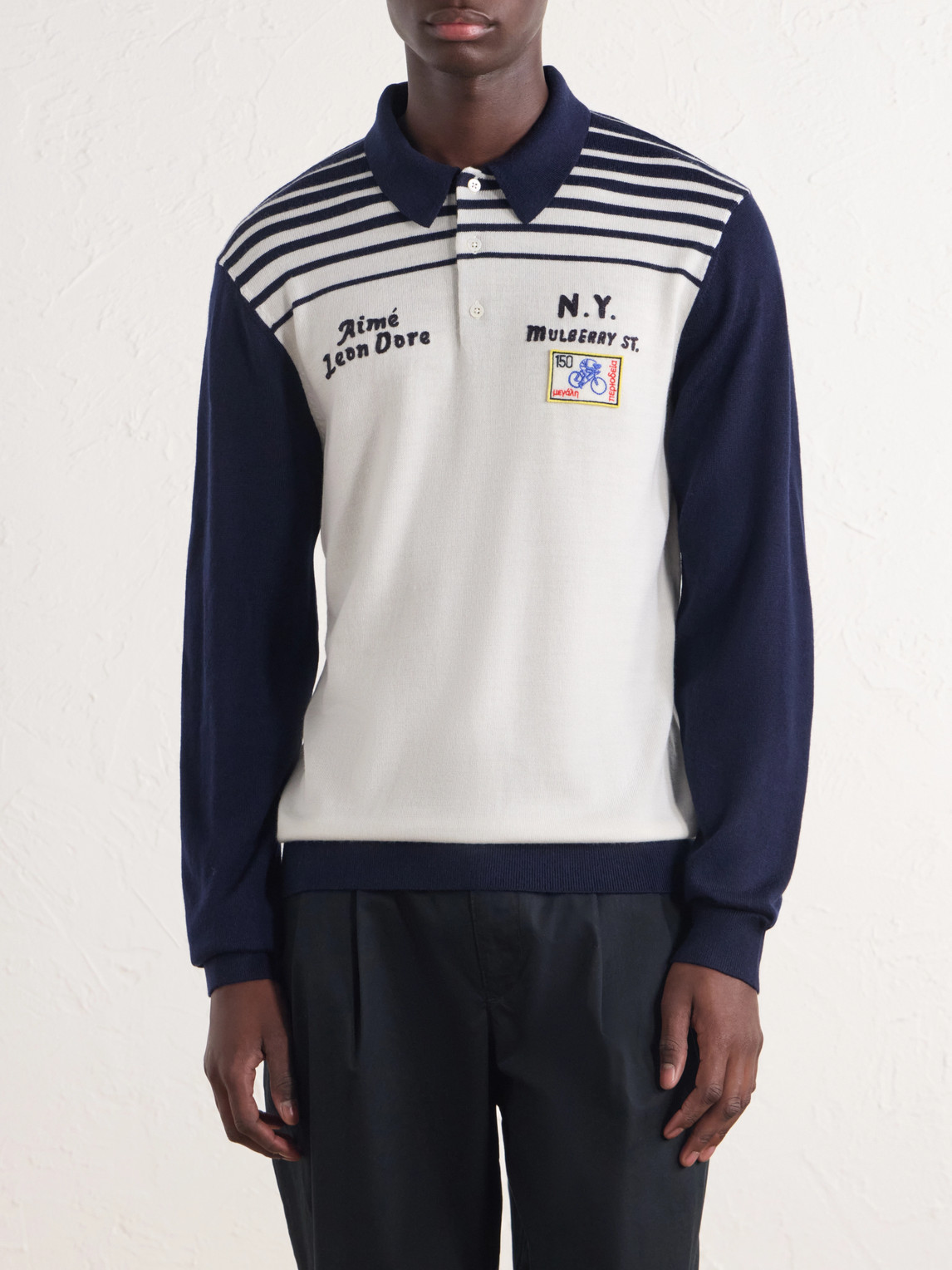 Aimé Leon Dore - Logo-Embroidered Merino Polo Shirt