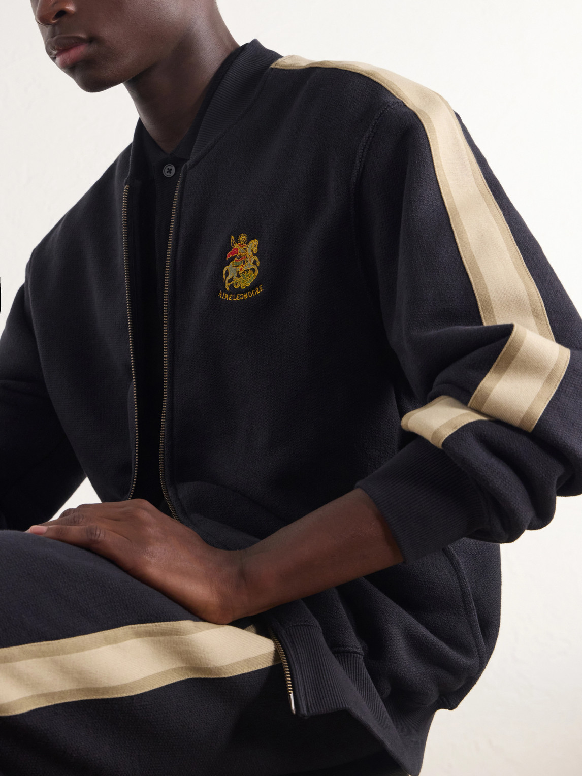 Aimé Leon Dore - Saint George Logo-Embroidered Striped Cotton Track Jacket