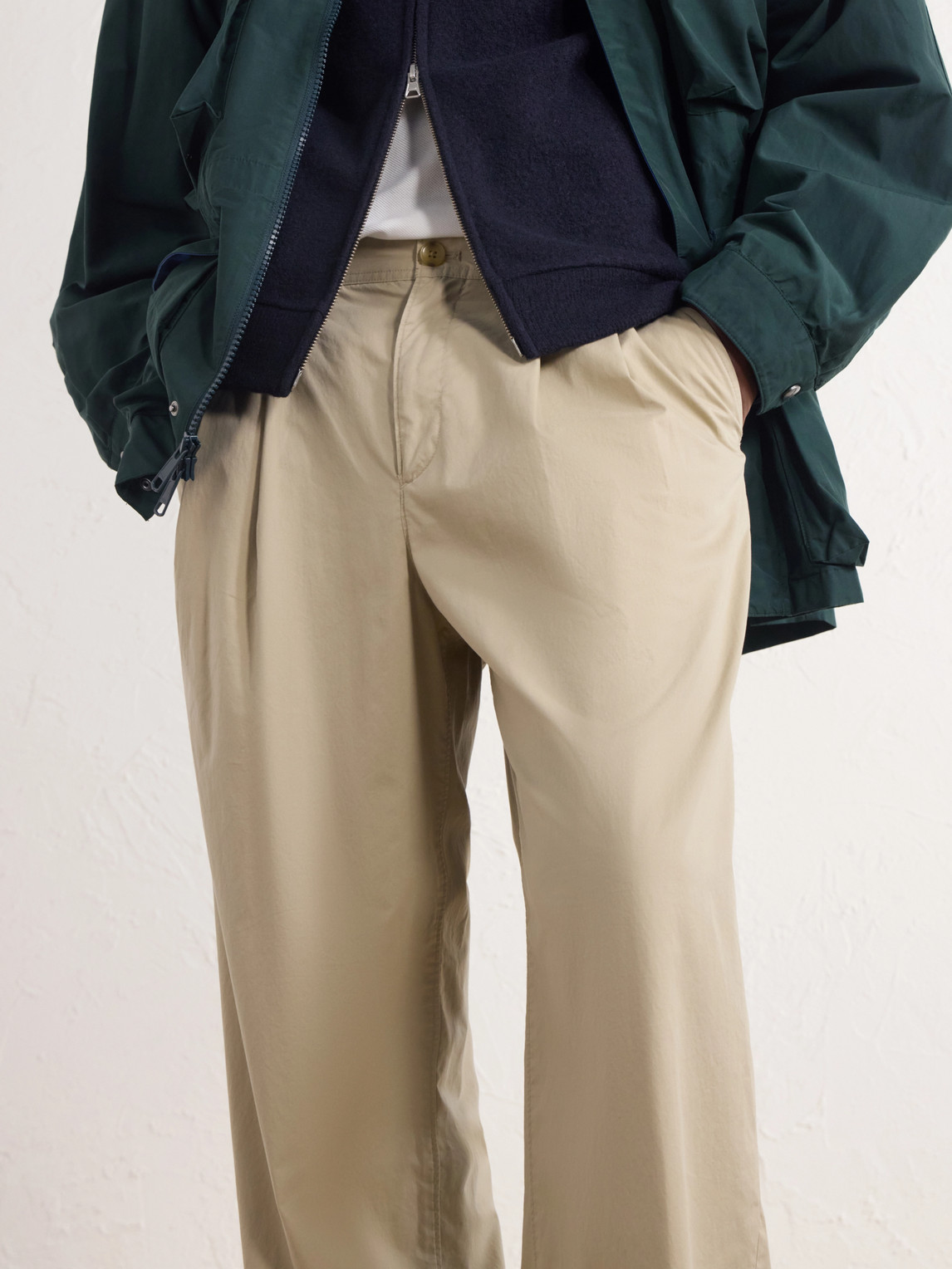 Aimé Leon Dore - Straight-Leg Pleated Cotton Trousers