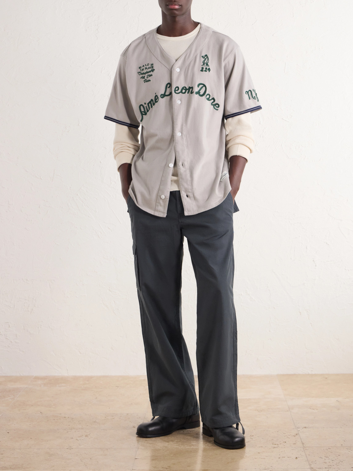Aimé Leon Dore - Logo-Embroidered Cotton Shirt