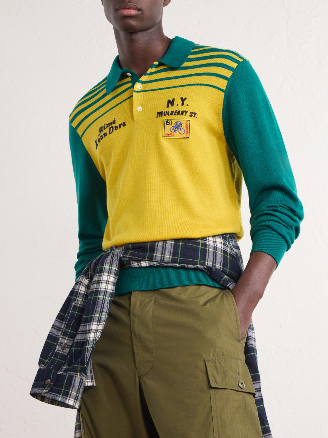 Aimé Leon Dore - Logo-Embroidered Merino Polo Shirt