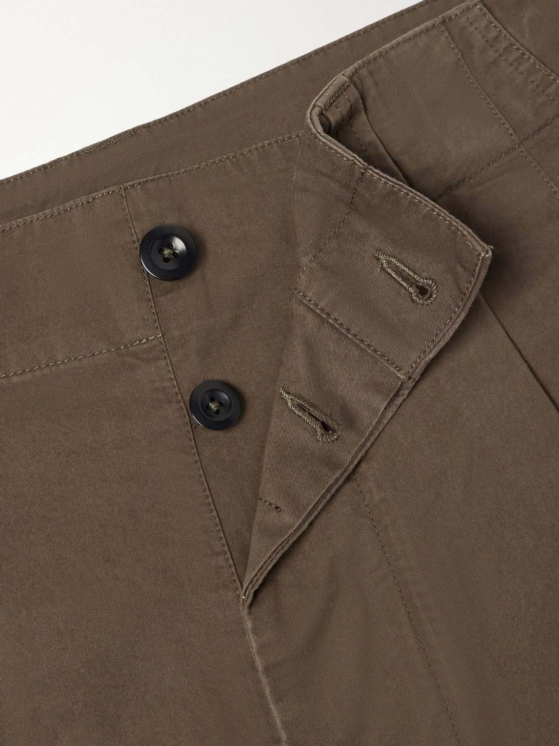 Mhl. Straight-Leg Pleated Cotton Trousers