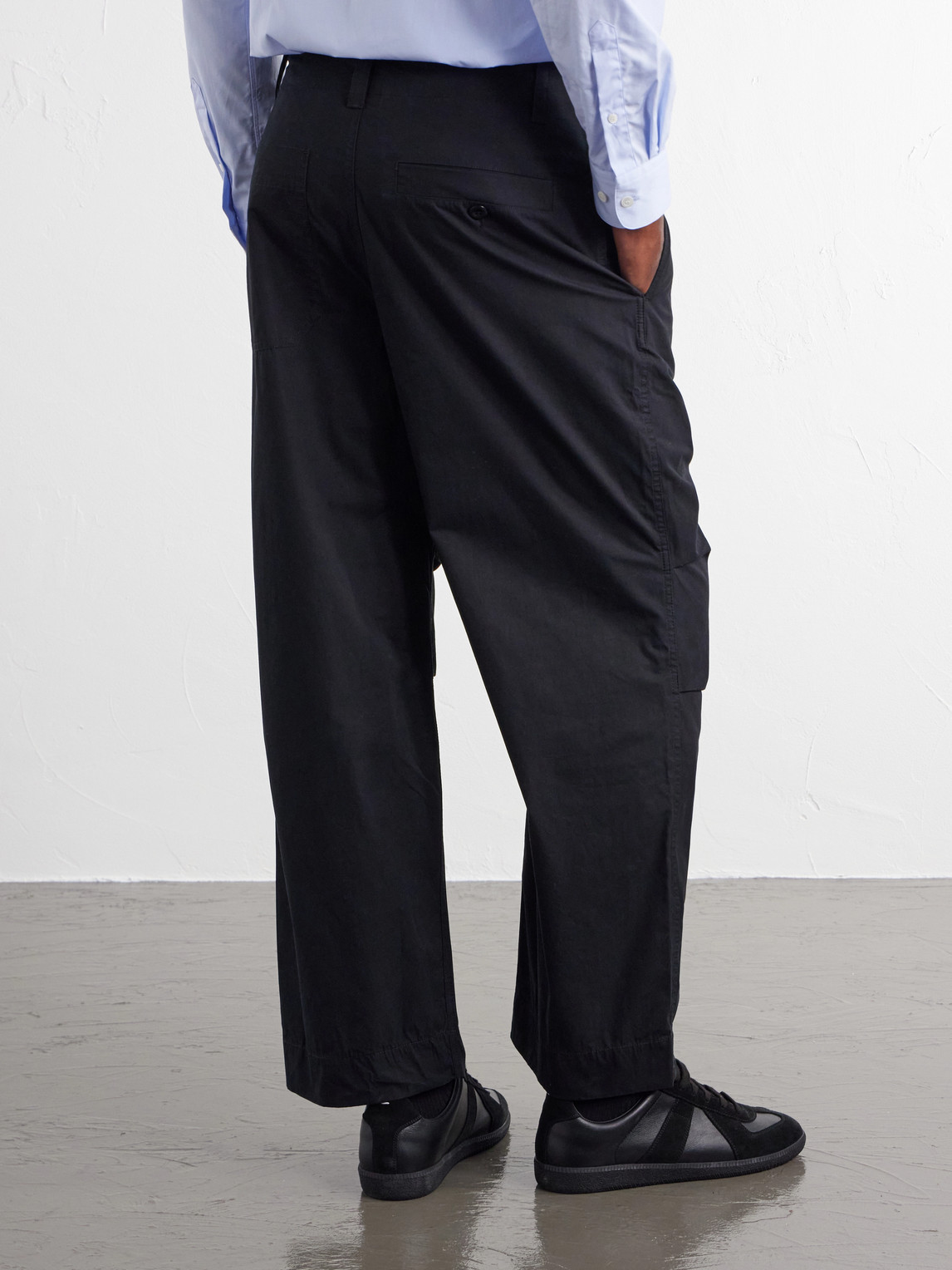 Mhl. Wide-Leg Pleated Cotton-Poplin Trousers