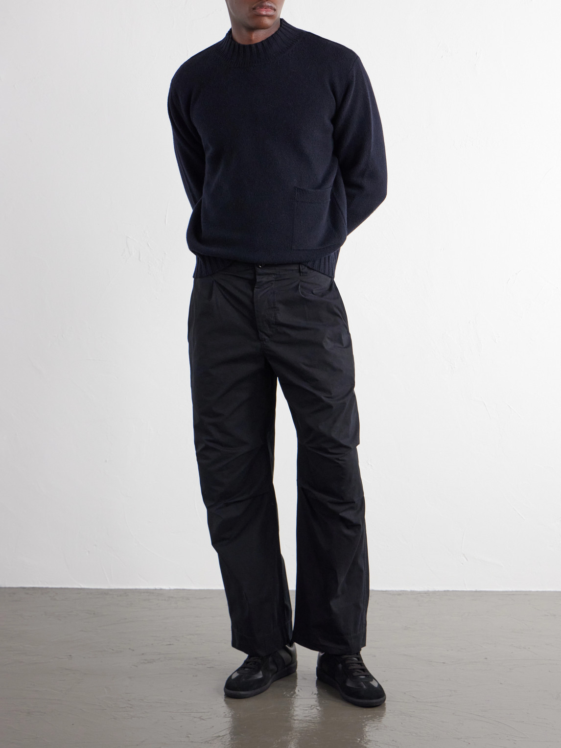 Mhl. Wide-Leg Pleated Cotton-Poplin Trousers