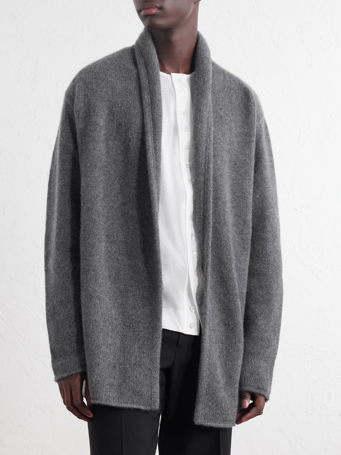 Shawl-Collar Cashmere Cardigan