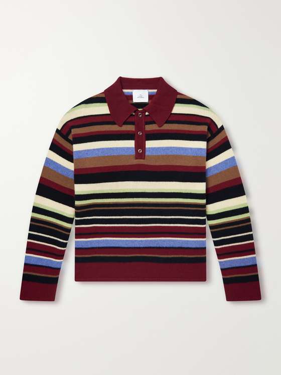 Theelderstatesman Dume Rugby Cashmere Polo Sweater