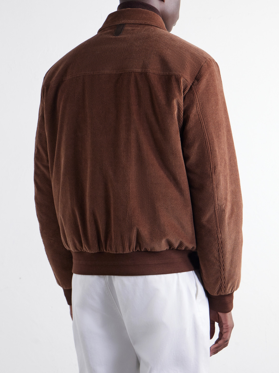 Padded Cotton-Corduroy Blouson Jacket