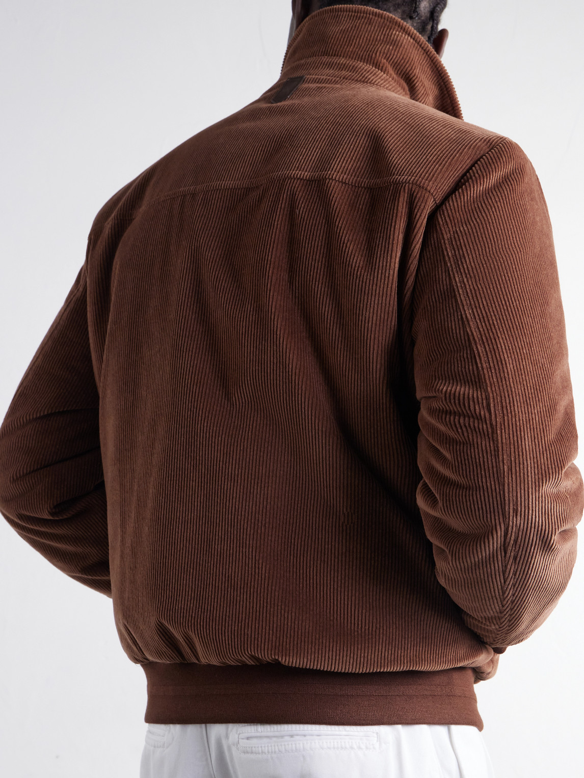 Padded Cotton-Corduroy Blouson Jacket