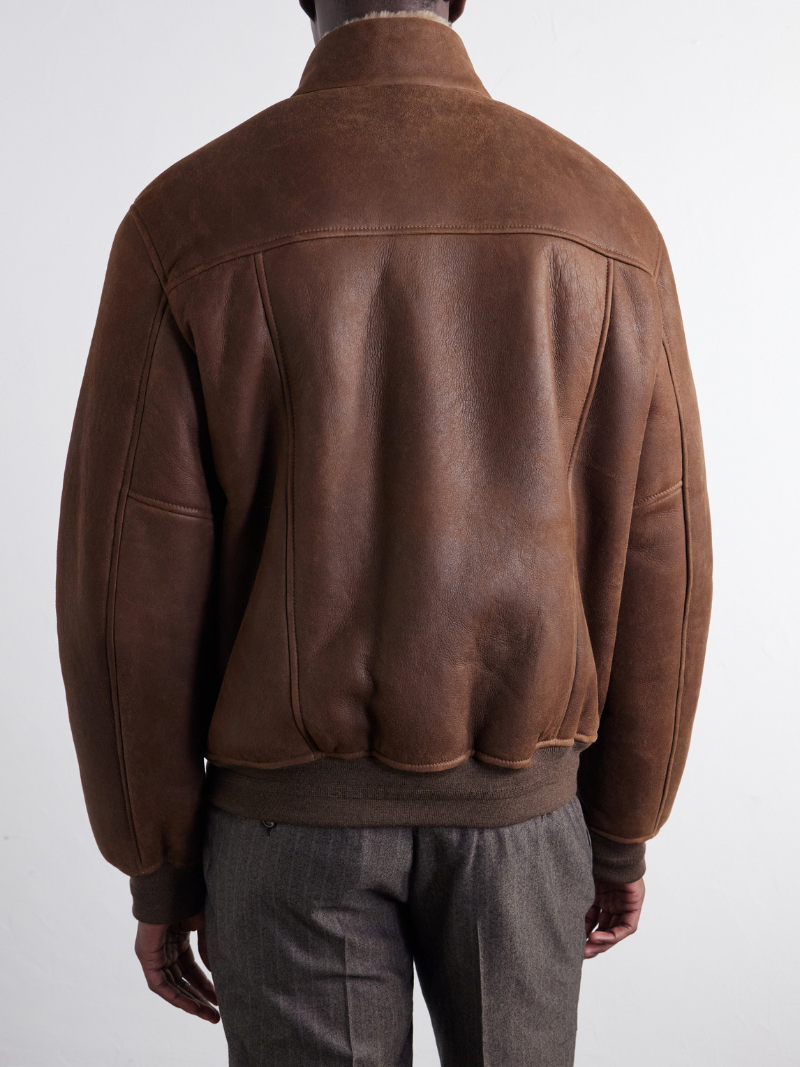 Shearling-Lined Full-Grain Leather