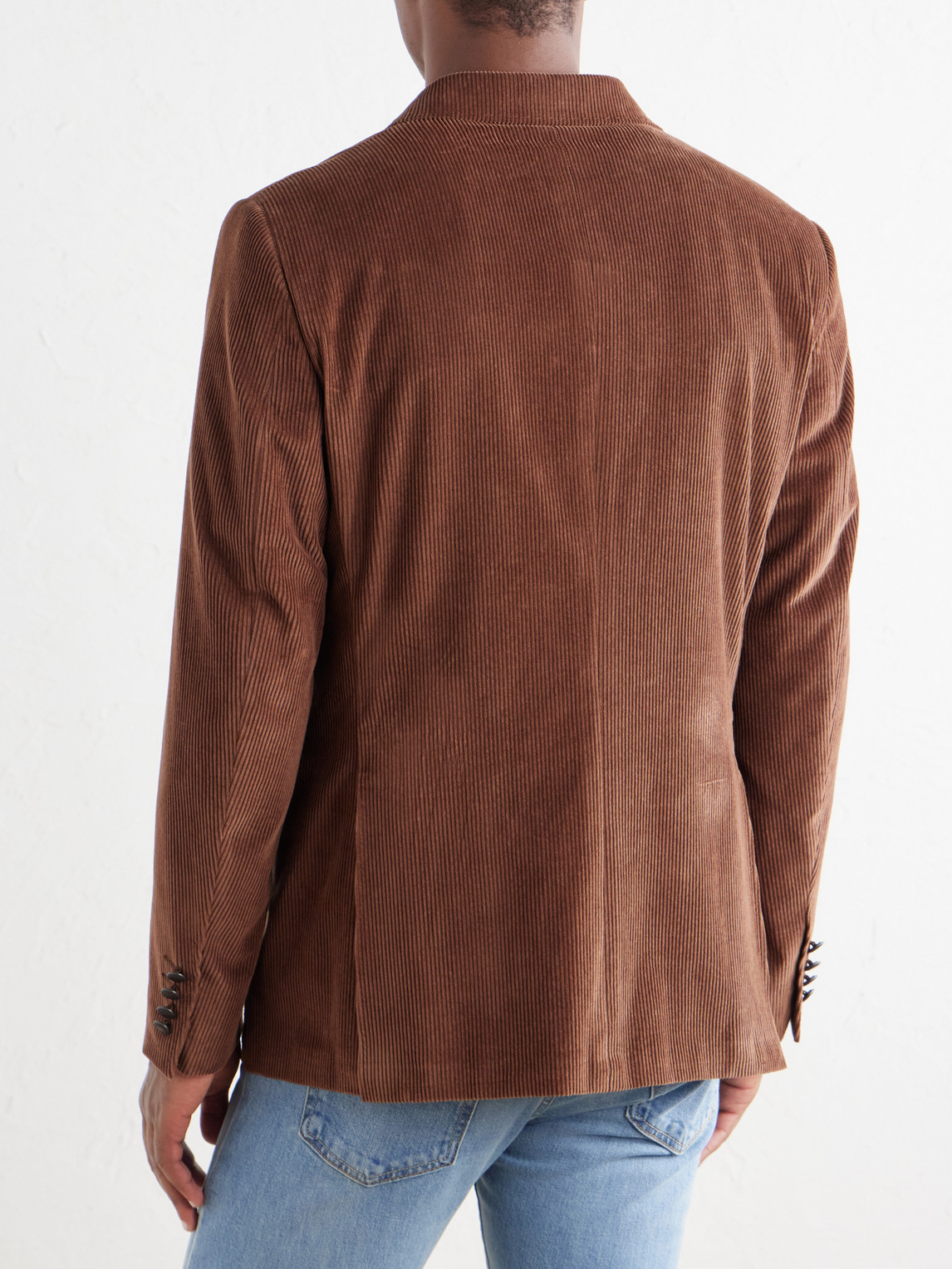 Capri Double-Breasted Cotton-Corduroy Blazer