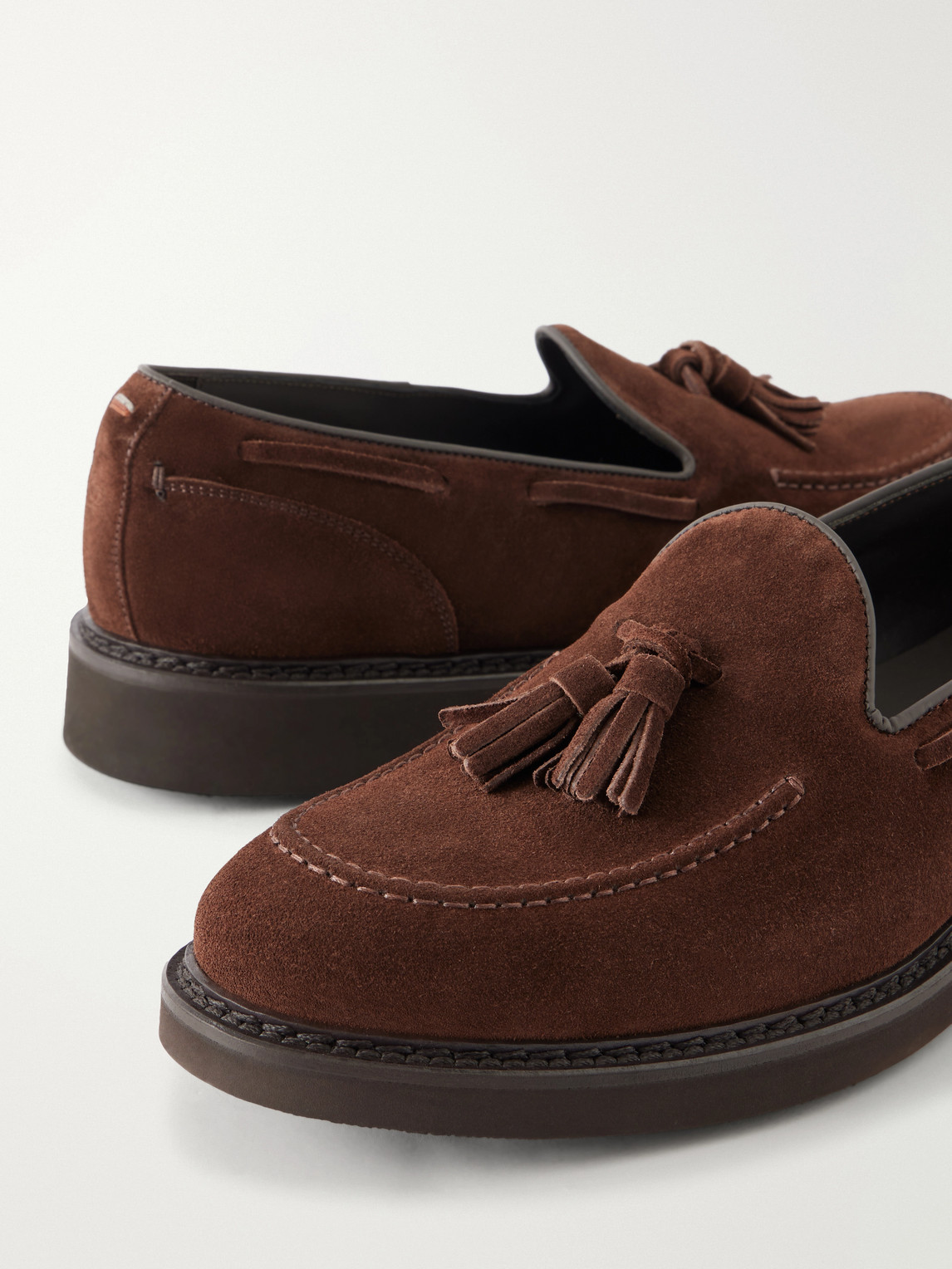 Tasseled Nubuck Loafers
