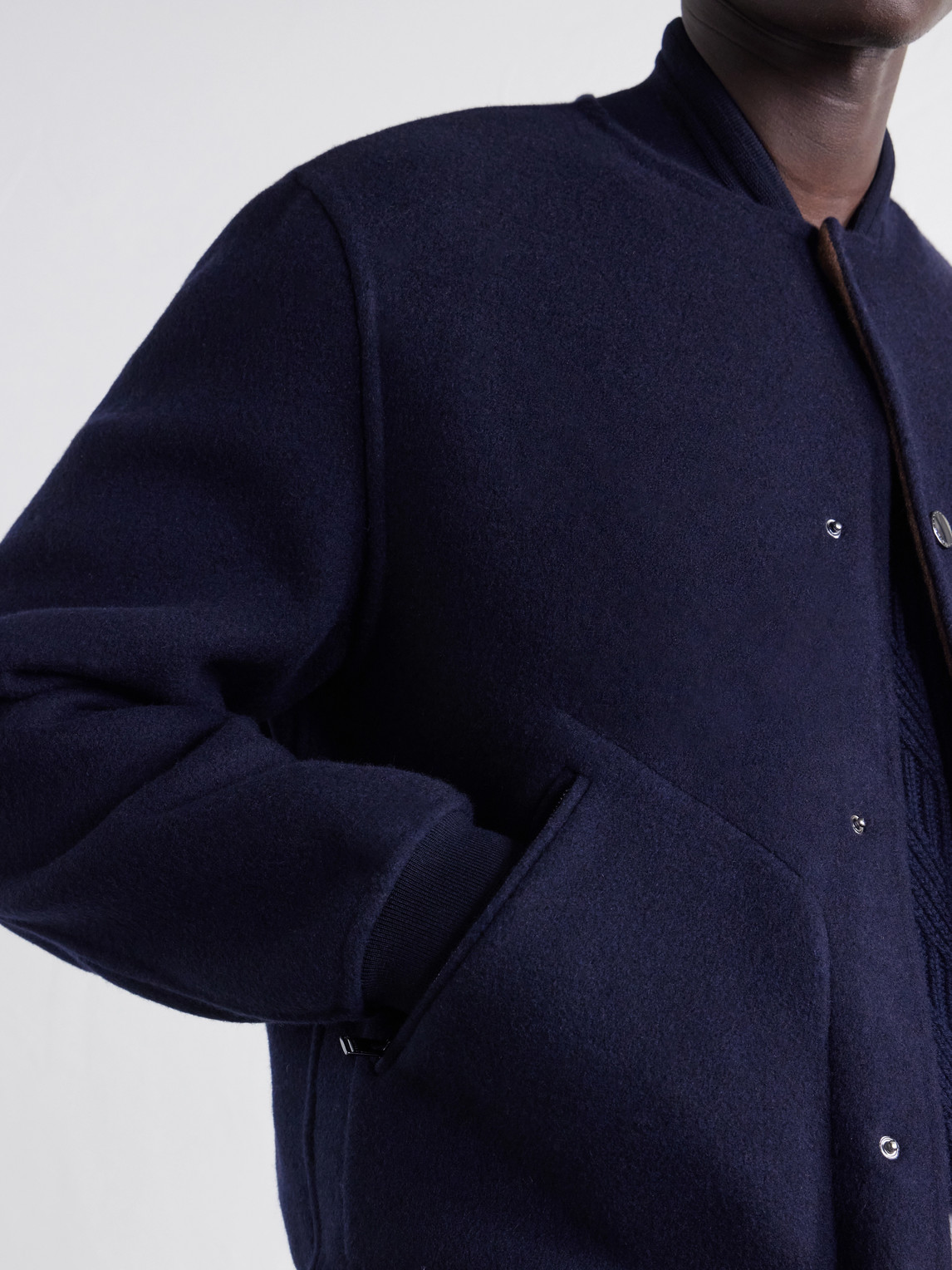 Reversible Cashmere And Silk-Blend Felt Bomber Jacket
