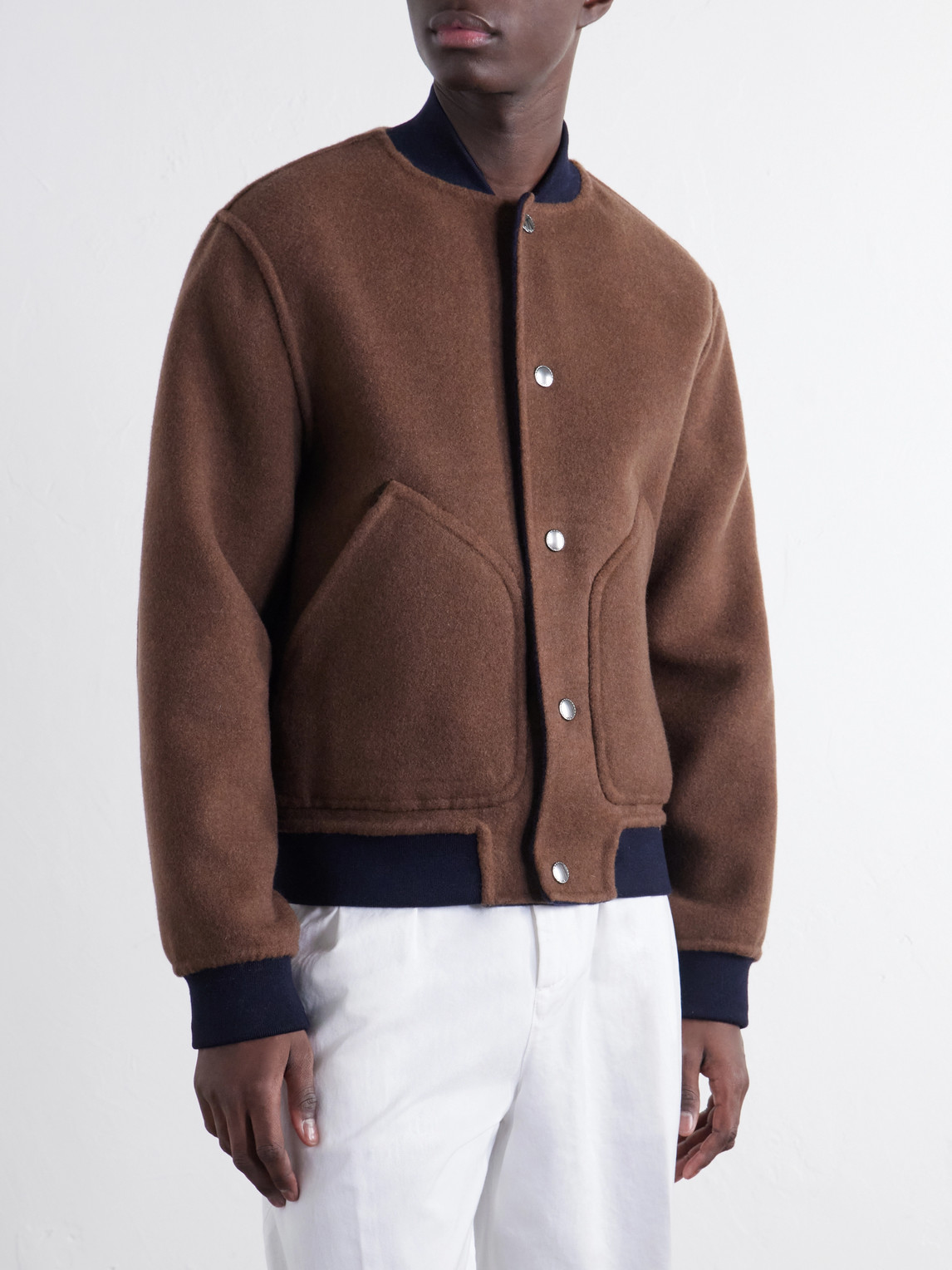 Reversible Cashmere And Silk-Blend Felt Bomber Jacket
