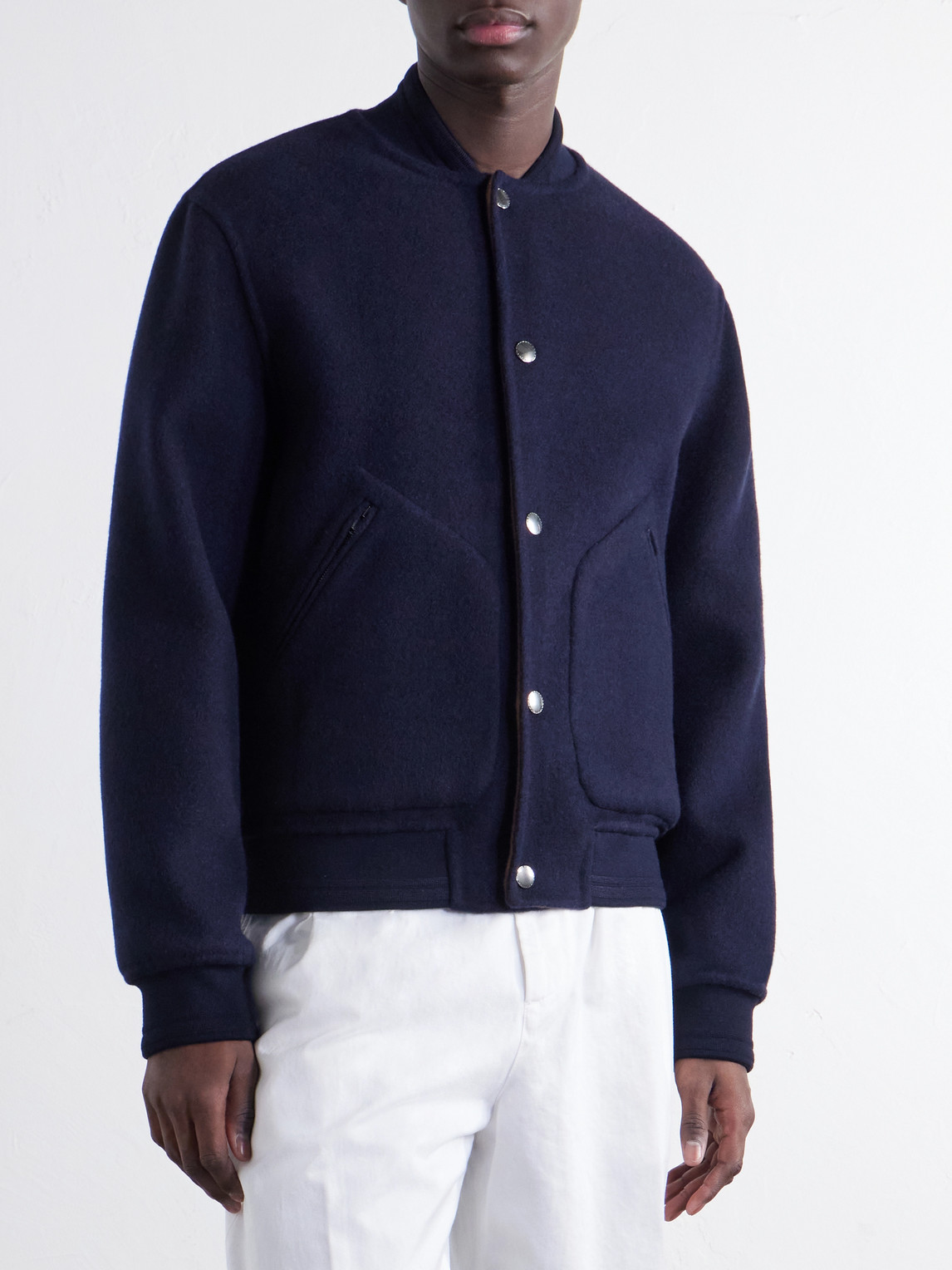Reversible Cashmere And Silk-Blend Felt Bomber Jacket