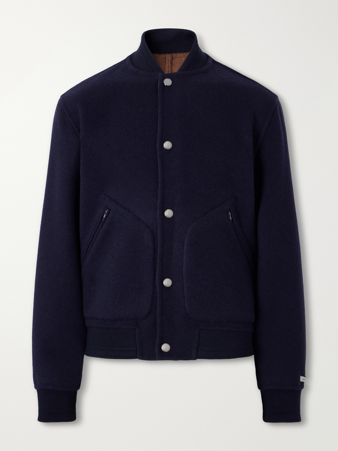 Reversible Cashmere And Silk-Blend Felt Bomber Jacket