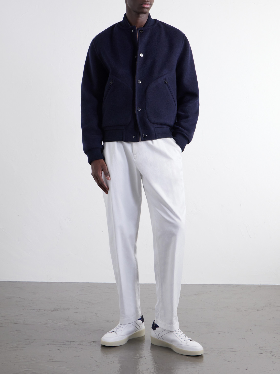 Reversible Cashmere And Silk-Blend Felt Bomber Jacket