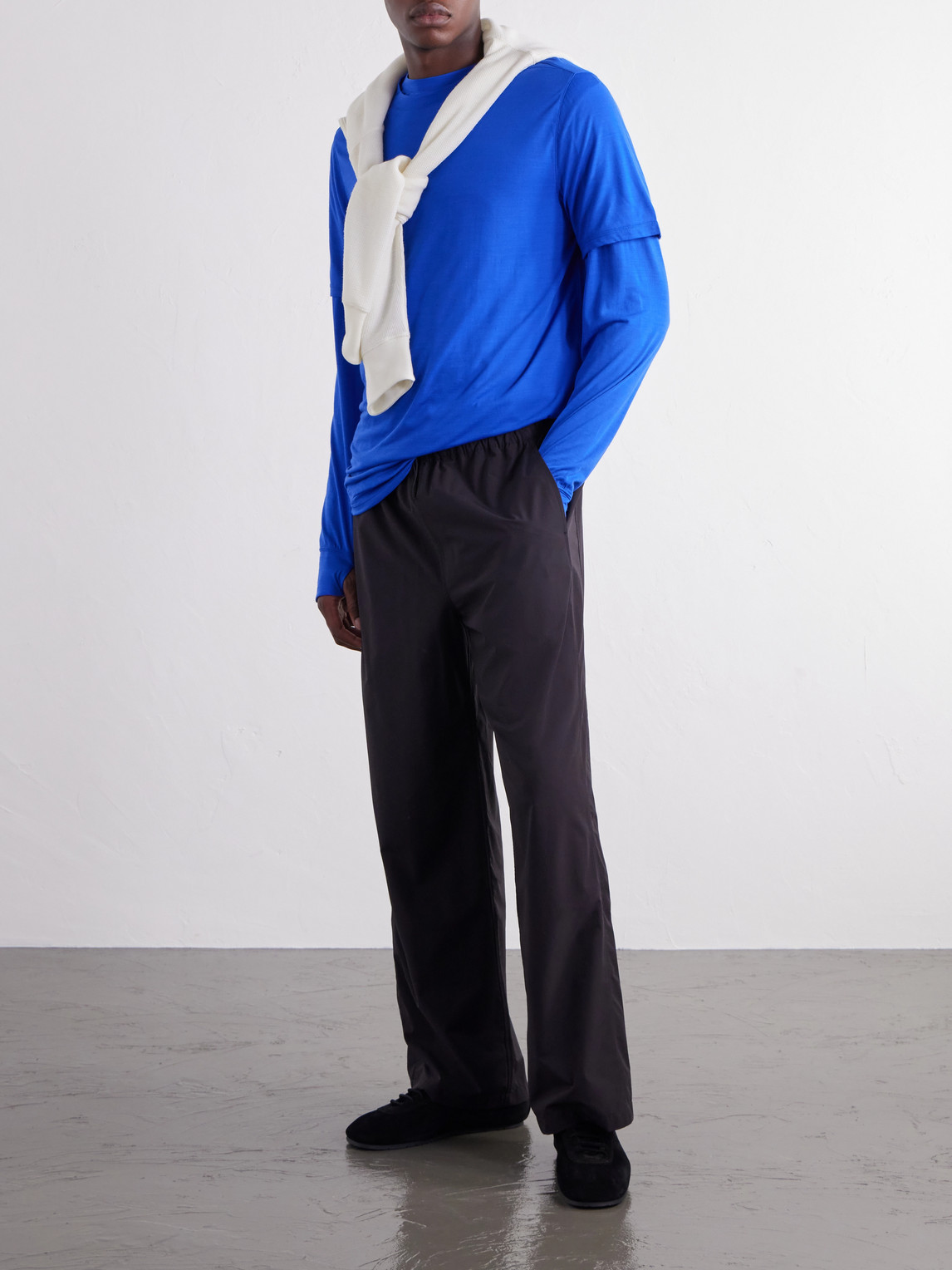 Nelson Straight-Leg Shell Drawstring Trousers