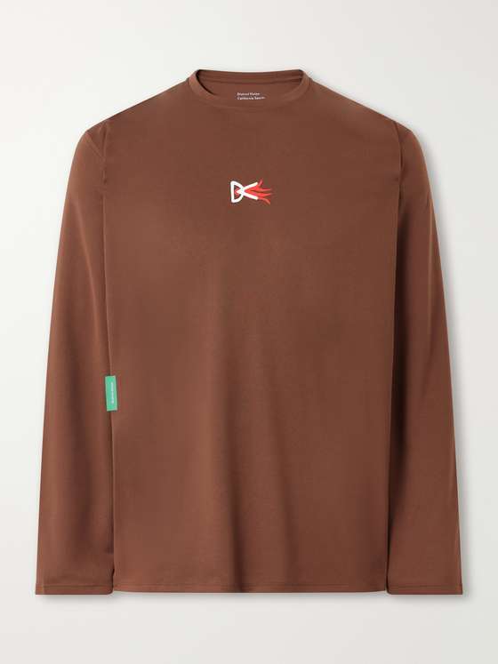 Districtvision Logo-Printed Mesh T-Shirt