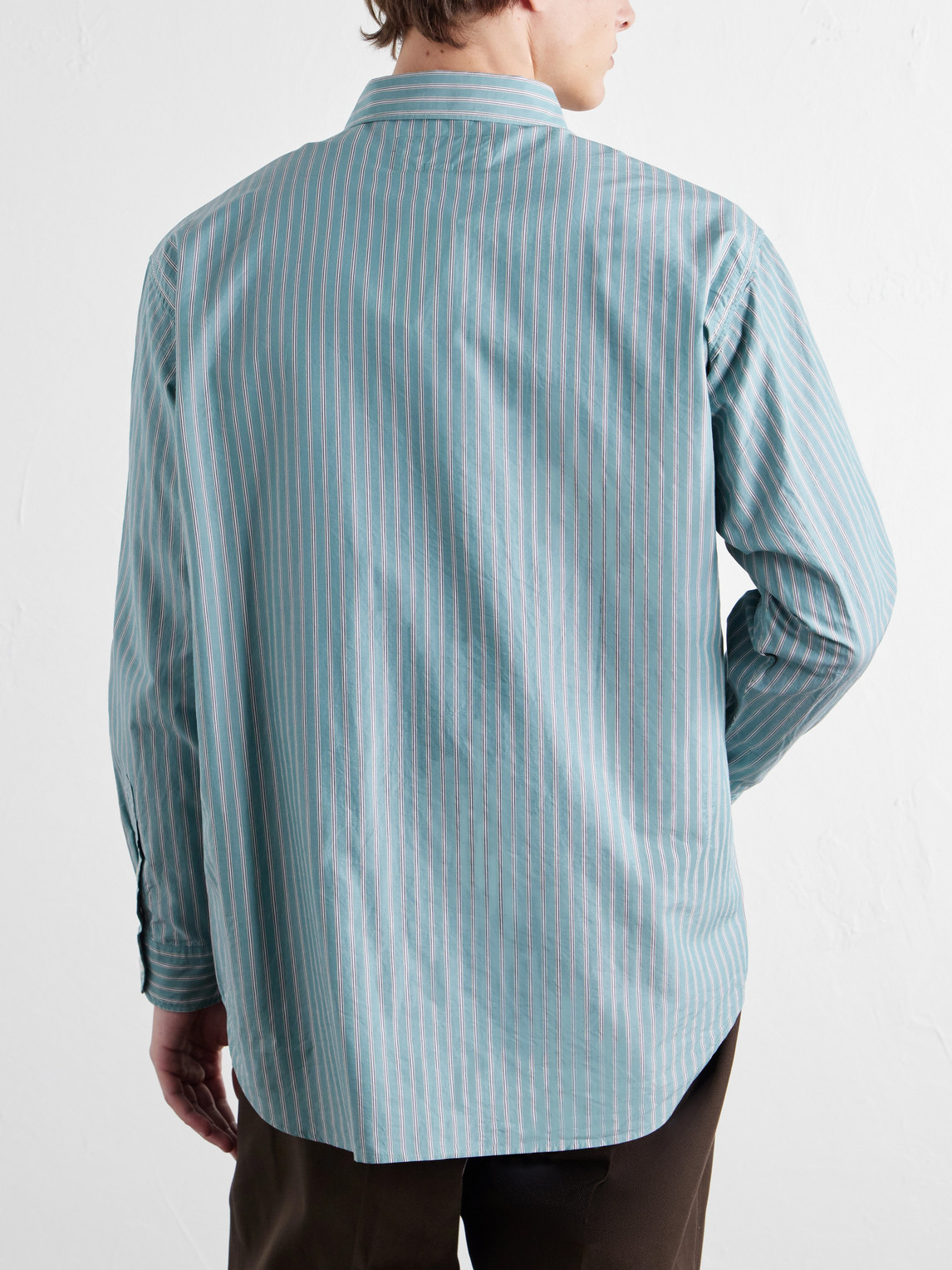 Striped Cotton And Lyocell-Blend Poplin Shirt