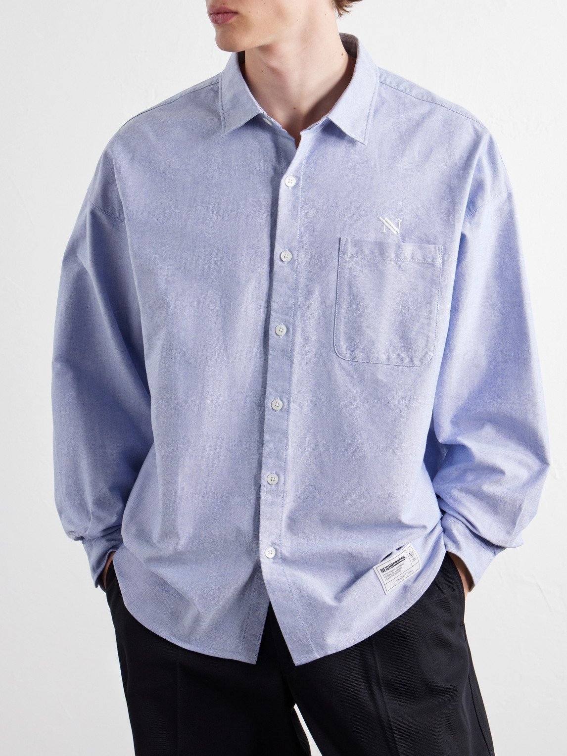Logo-Embroidered Cotton Oxford Shirt